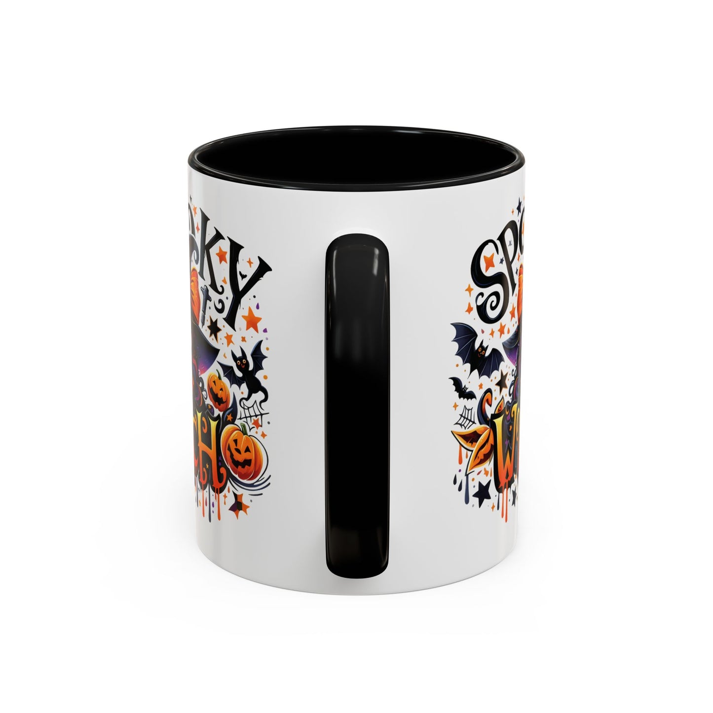 Spooky Witch Halloween Mug | Colorful Witch and Pumpkin Design | 11oz and 15oz Ceramic Coffee Cup