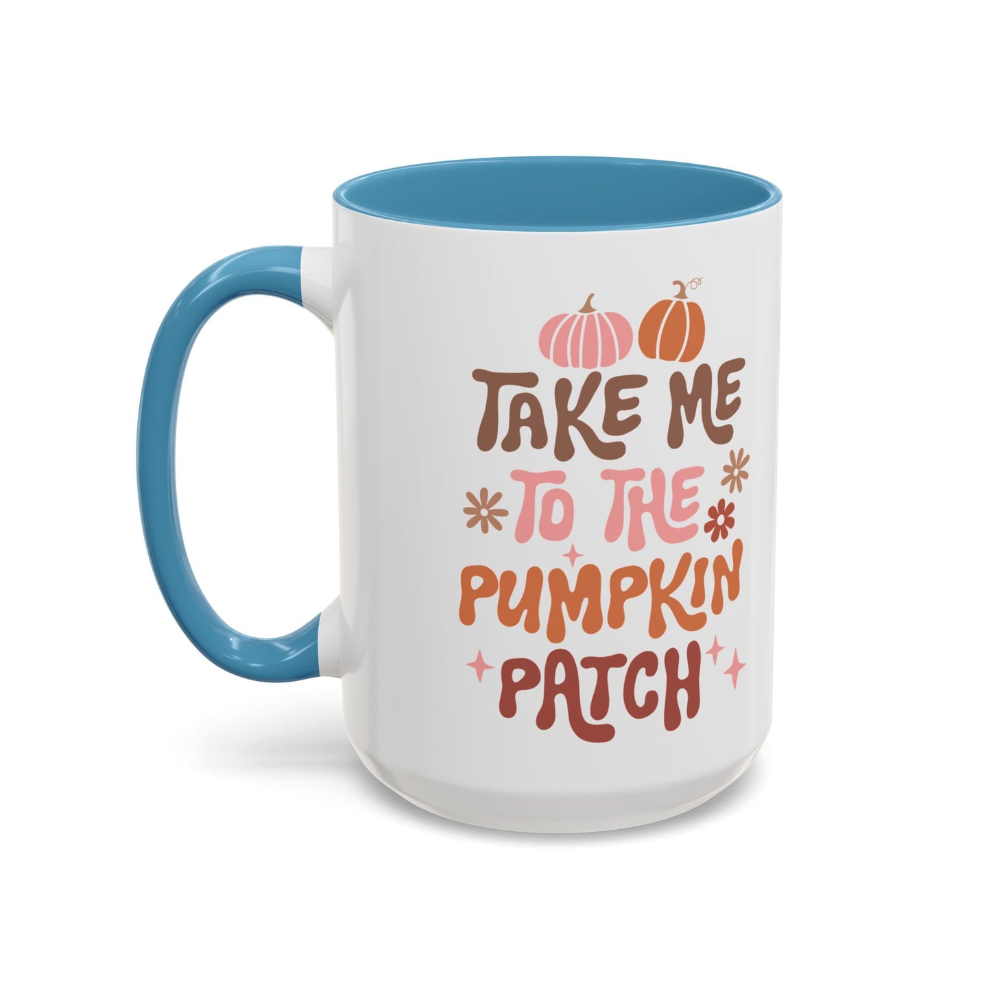 Take Me to the Pumpkin Patch Fall Mug | 11oz and 15oz Ceramic Coffee Cup | Retro Autumn Design