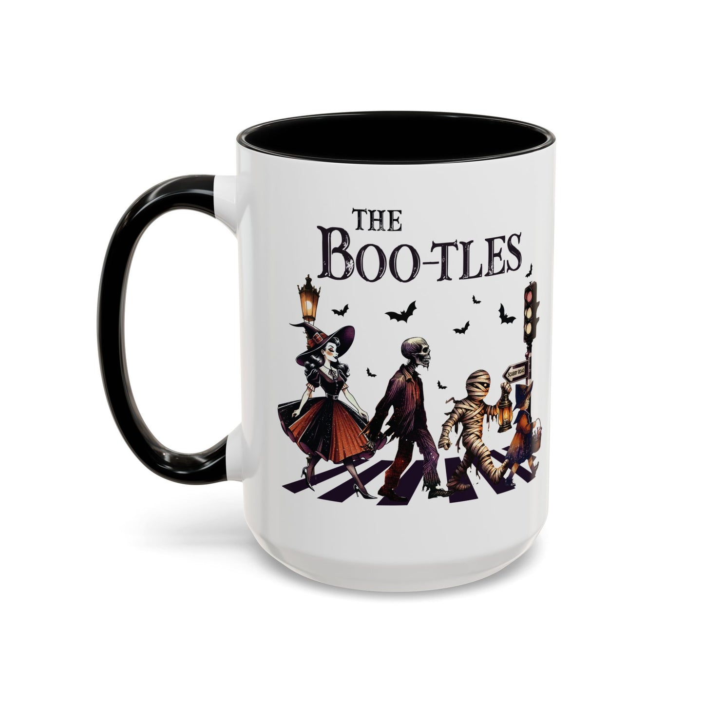 The BOO-tles Halloween Mug | 11oz and 15oz Ceramic Coffee Cup | Funny Halloween Music Design