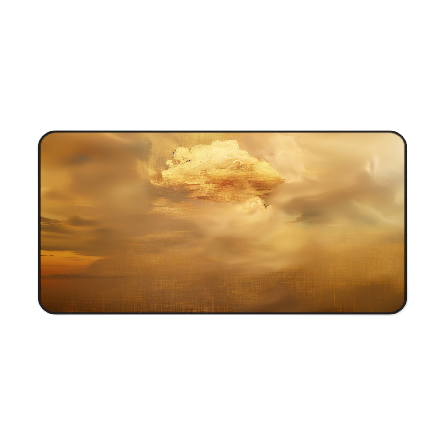 Golden Sky Computer Desk Mat | Ethereal Cloudscape Mouse Pad | Anti-Slip Neoprene Desk Mat for Home Office | 3 Sizes Available