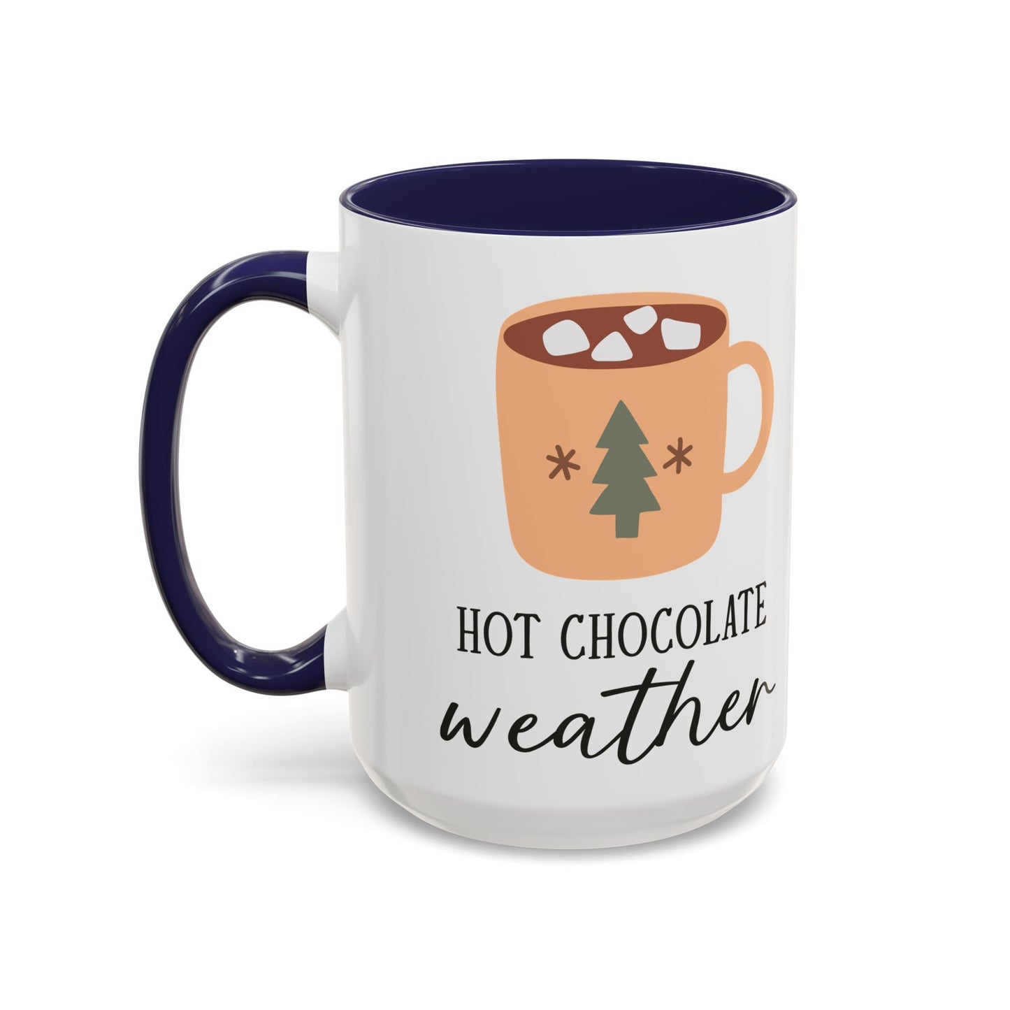 Hot Chocolate Weather Mug | Cozy Winter Drinkware | Minimalist Holiday Mug | Christmas Coffee Mug