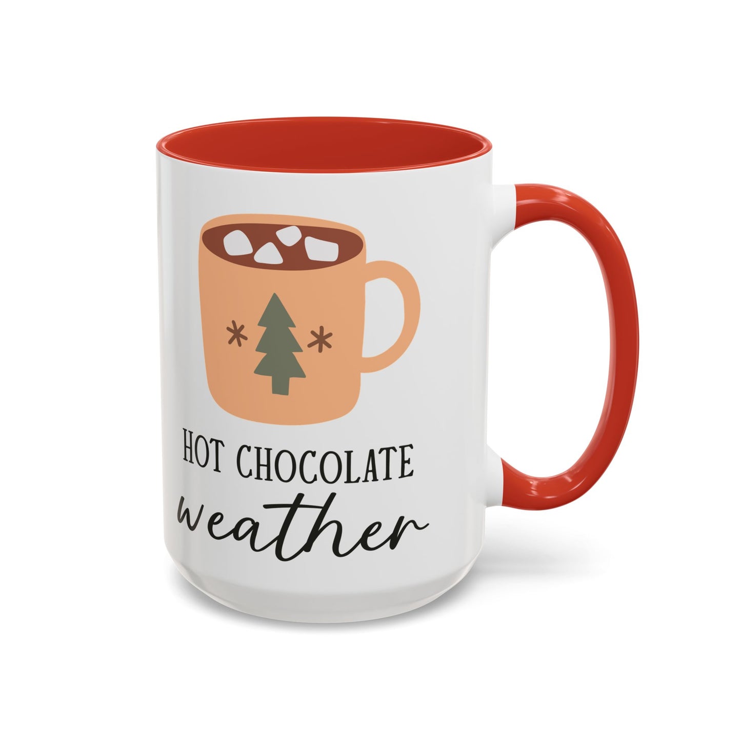 Hot Chocolate Weather Mug | Cozy Winter Drinkware | Minimalist Holiday Mug | Christmas Coffee Mug