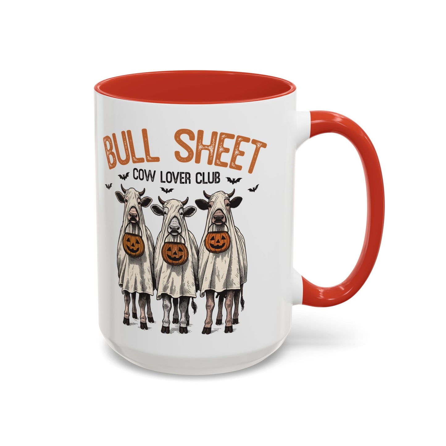 Bull Sheet Cow Lover Club Mug | Halloween Cow Design | Funny Ghost Cows Coffee Cup