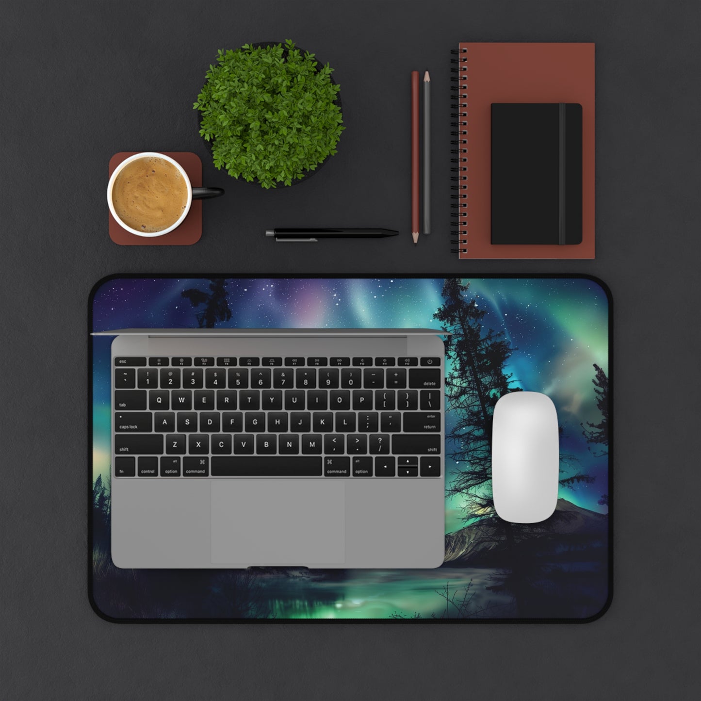 Northern Lights Desk Mat | Gaming Mouse Pad | Neoprene | Anti-Slip | 3 Sizes Available