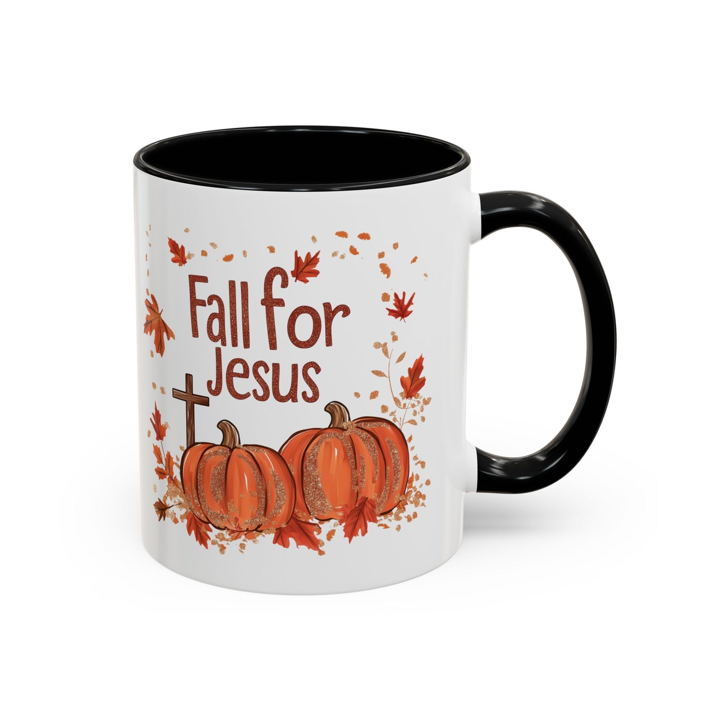 Fall for Jesus Ceramic Mug - Faith-Inspired Autumn Pumpkin Design - Perfect for Fall and Spiritual Reflection