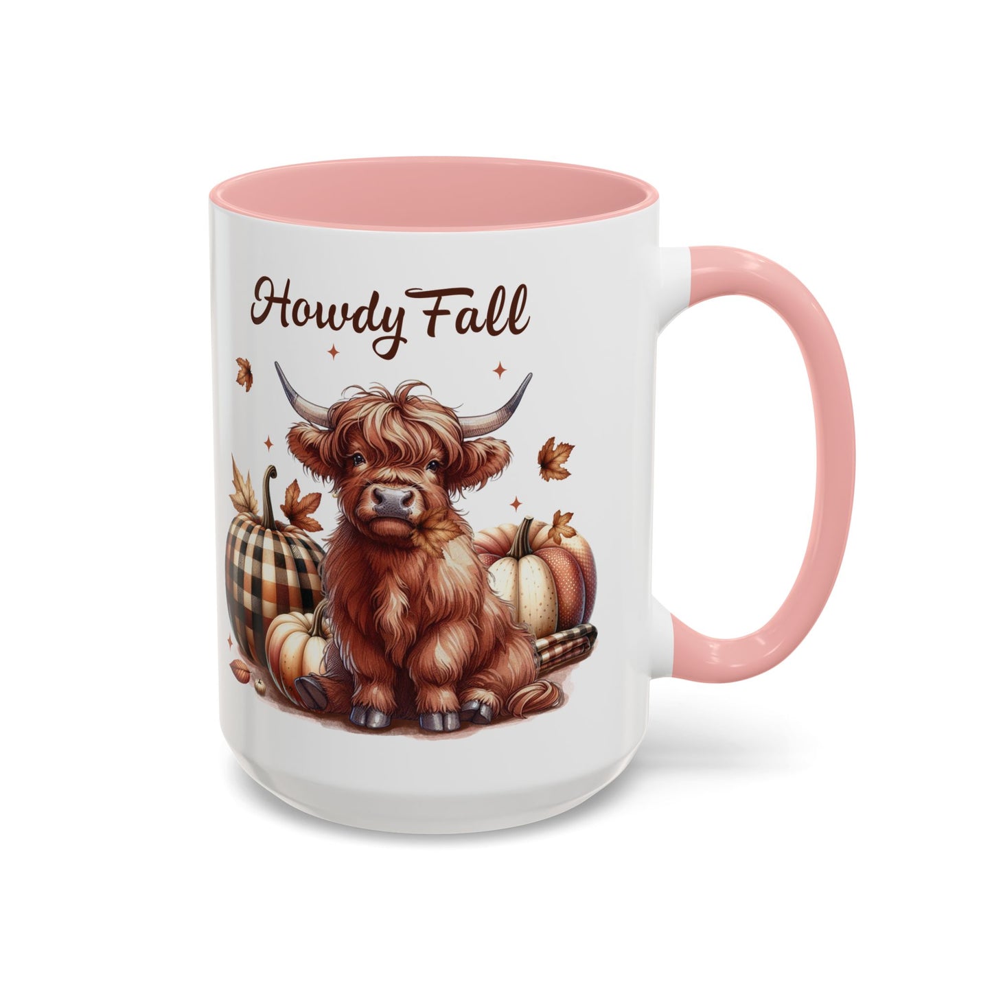 Howdy Fall Mug - Autumn Highland Cow Coffee Mug - White Ceramic Cup with Fall Design - Perfect Seasonal Fall Gift