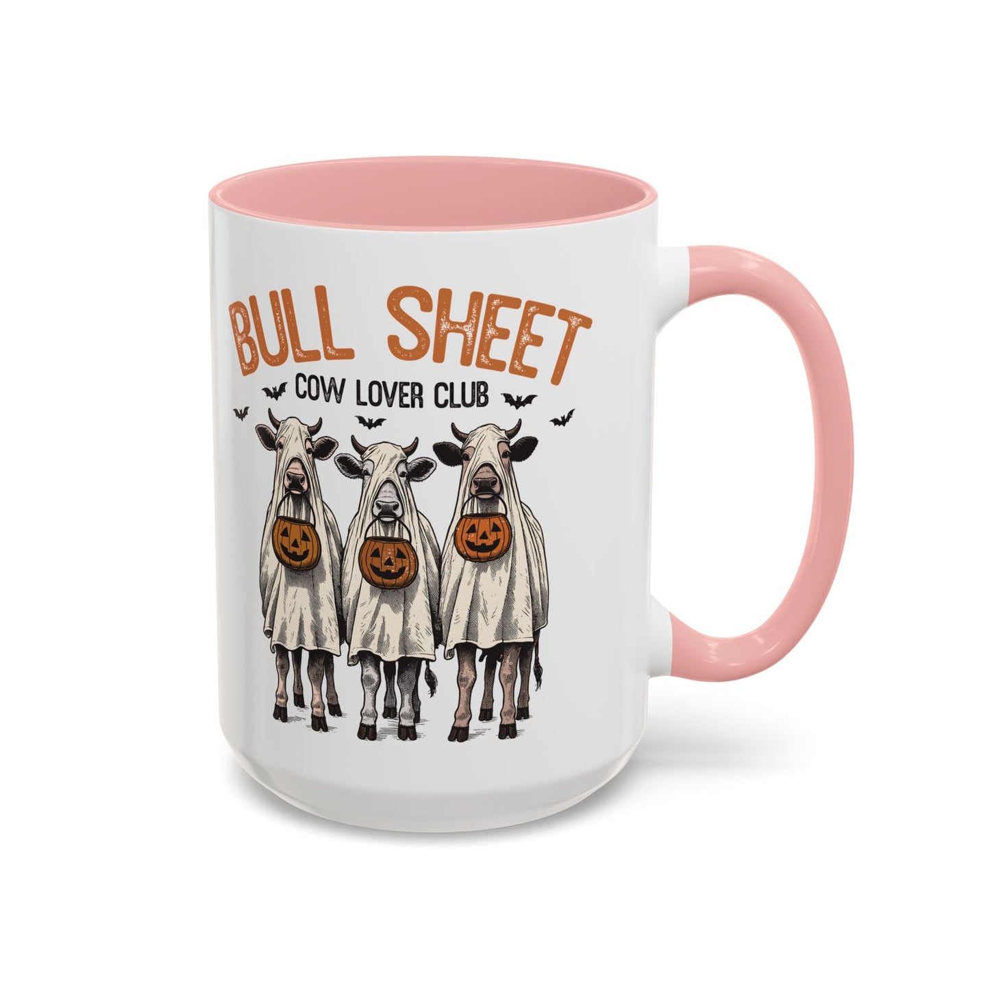 Bull Sheet Cow Lover Club Mug | Halloween Cow Design | Funny Ghost Cows Coffee Cup