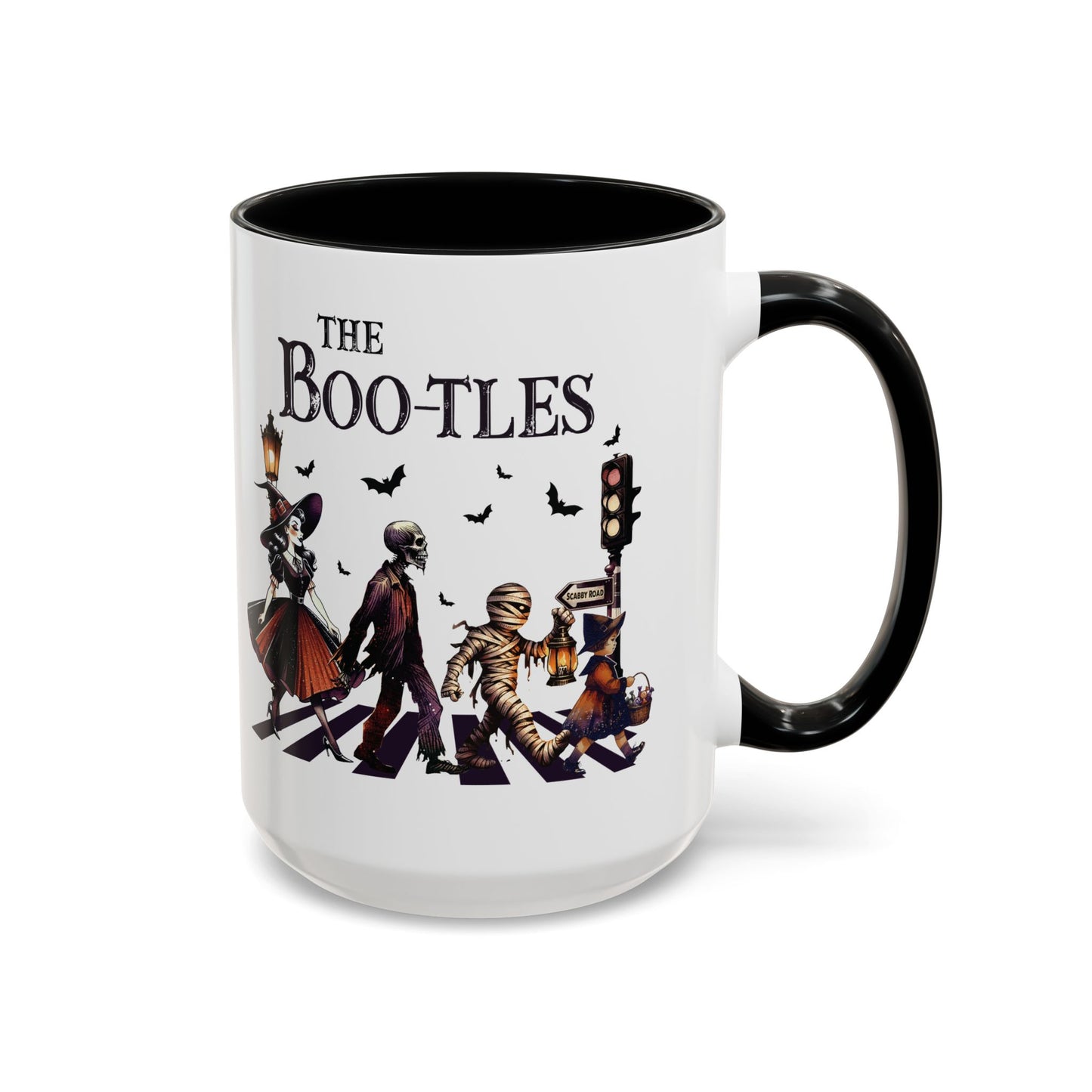 The BOO-tles Halloween Mug | 11oz and 15oz Ceramic Coffee Cup | Funny Halloween Music Design