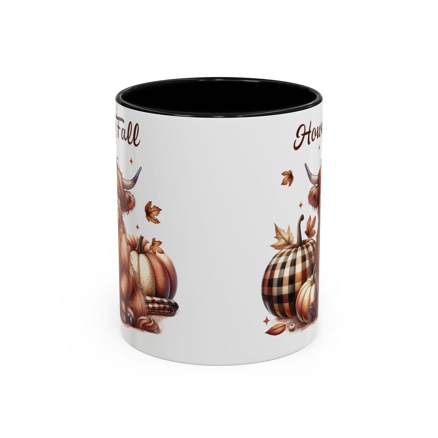 Howdy Fall Mug - Autumn Highland Cow Coffee Mug - White Ceramic Cup with Fall Design - Perfect Seasonal Fall Gift