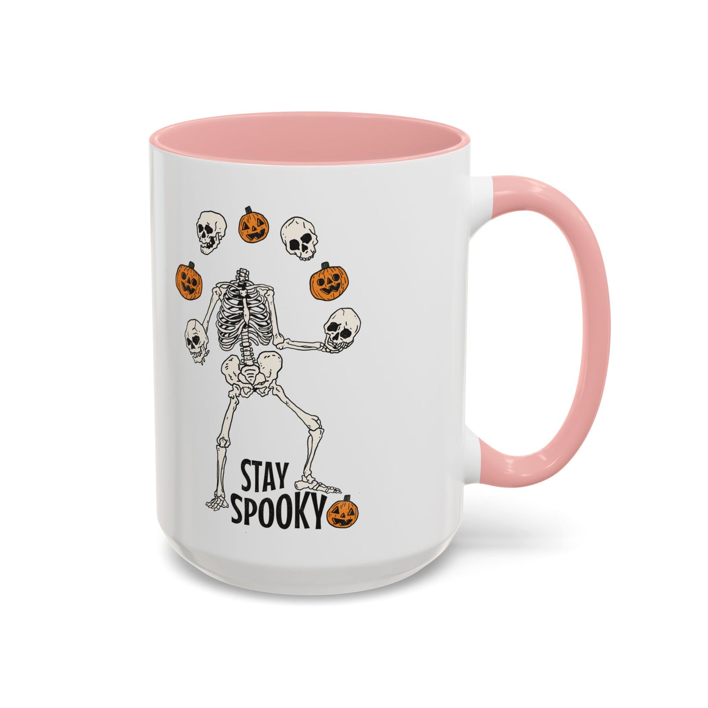 Stay Spooky Halloween Mug | Juggling Skeleton Design | Funny Halloween Coffee Mug | Fall Drinkware