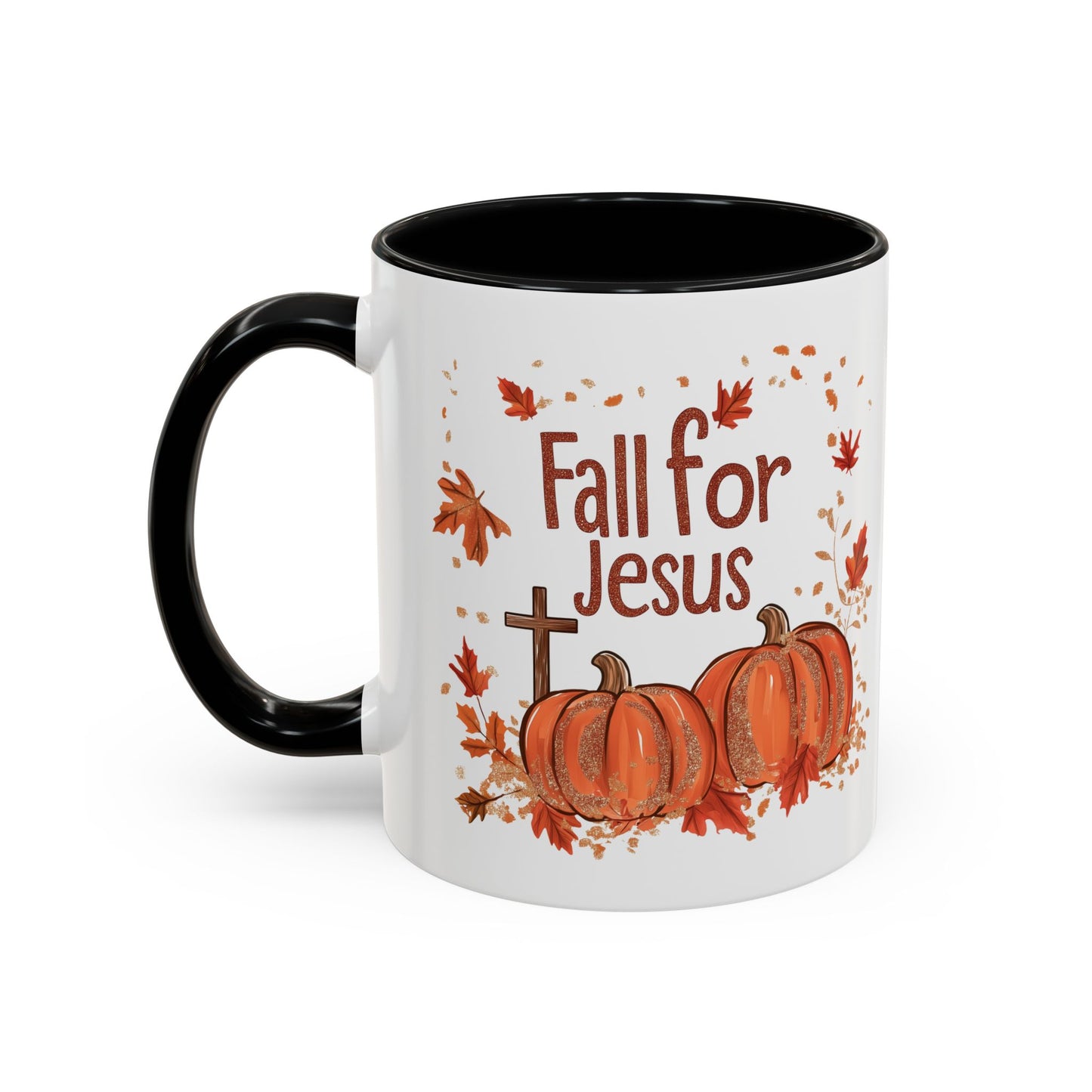 Fall for Jesus Ceramic Mug - Faith-Inspired Autumn Pumpkin Design - Perfect for Fall and Spiritual Reflection