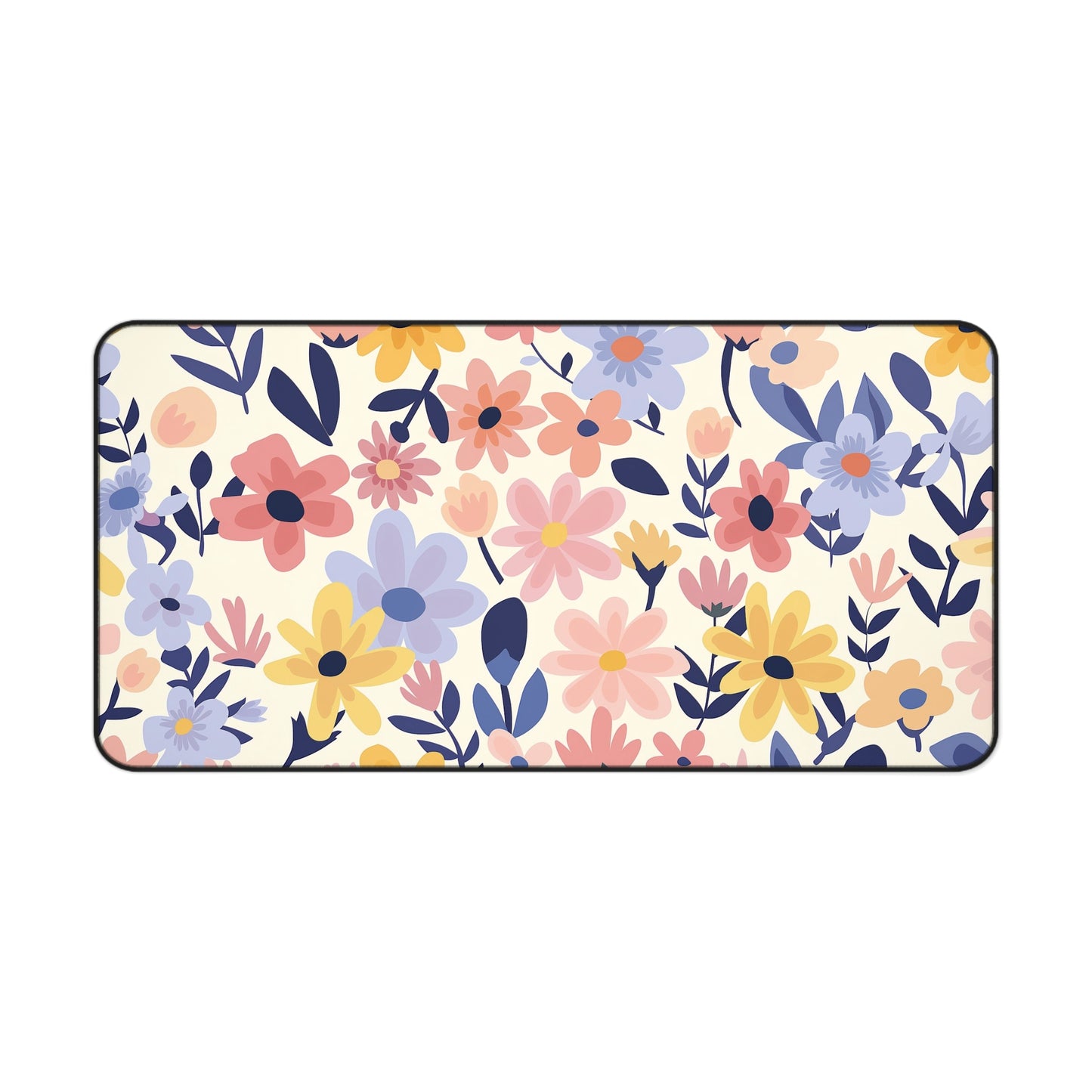 Pastel Floral Pattern Mousepad, Gaming Mousepad, Large Mousepad, Keyboard Mouse Mat, Desk Pad for Work Game Home XL 3 Sizes