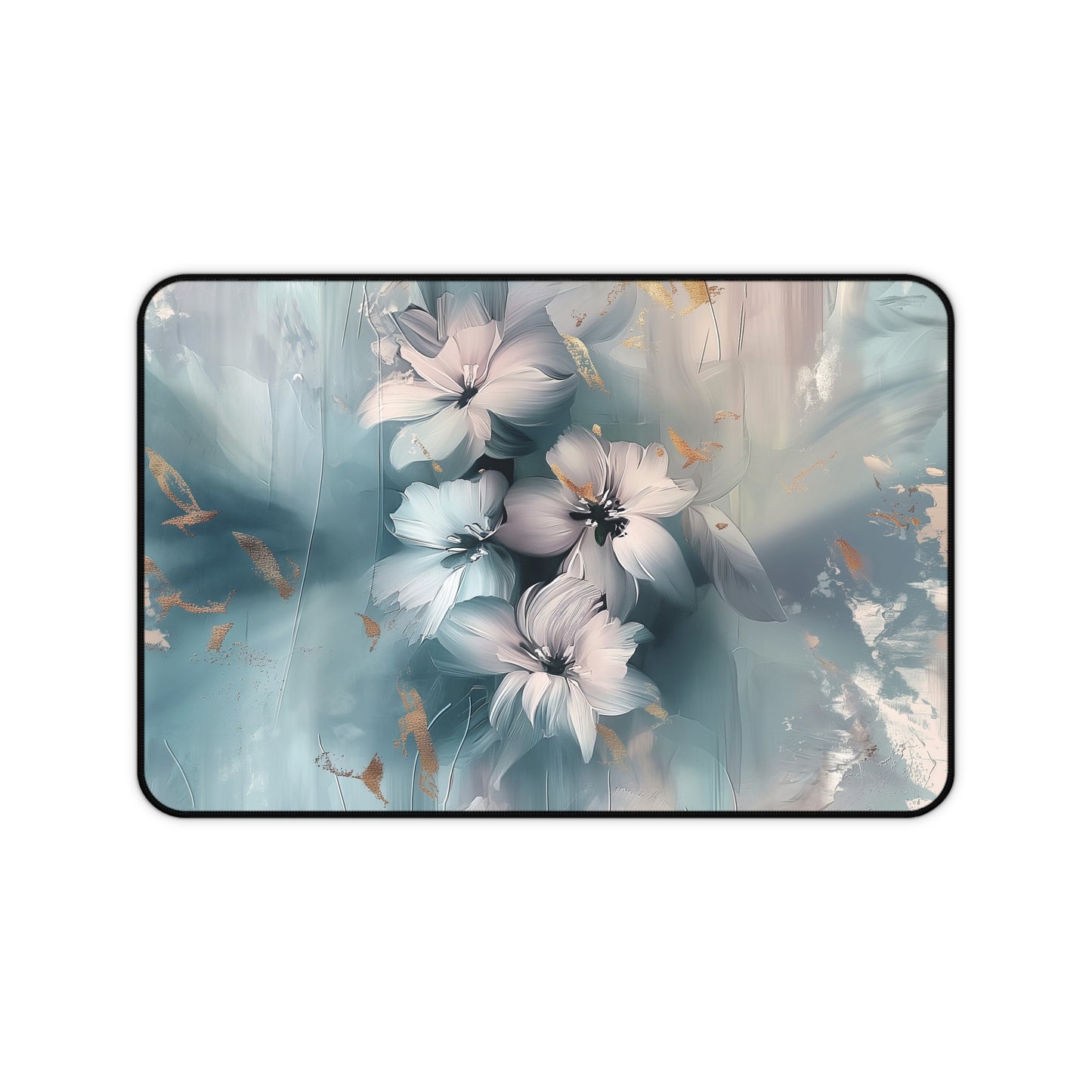 Floral Elegance Desk Mat | Neoprene Mouse Pad | Gaming Desk Mat | Anti-Slip | 3 Sizes Available