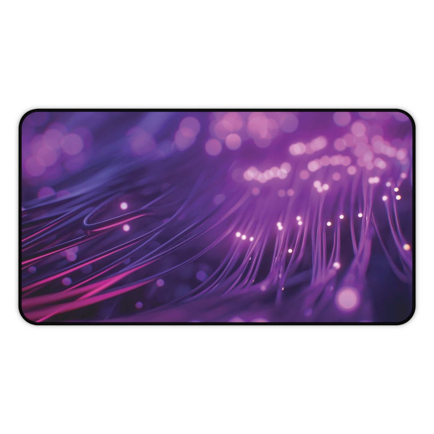 Fiber Optic Desk Mat | Purple and Pink Glow | Neoprene | Anti-Slip | 3 Sizes