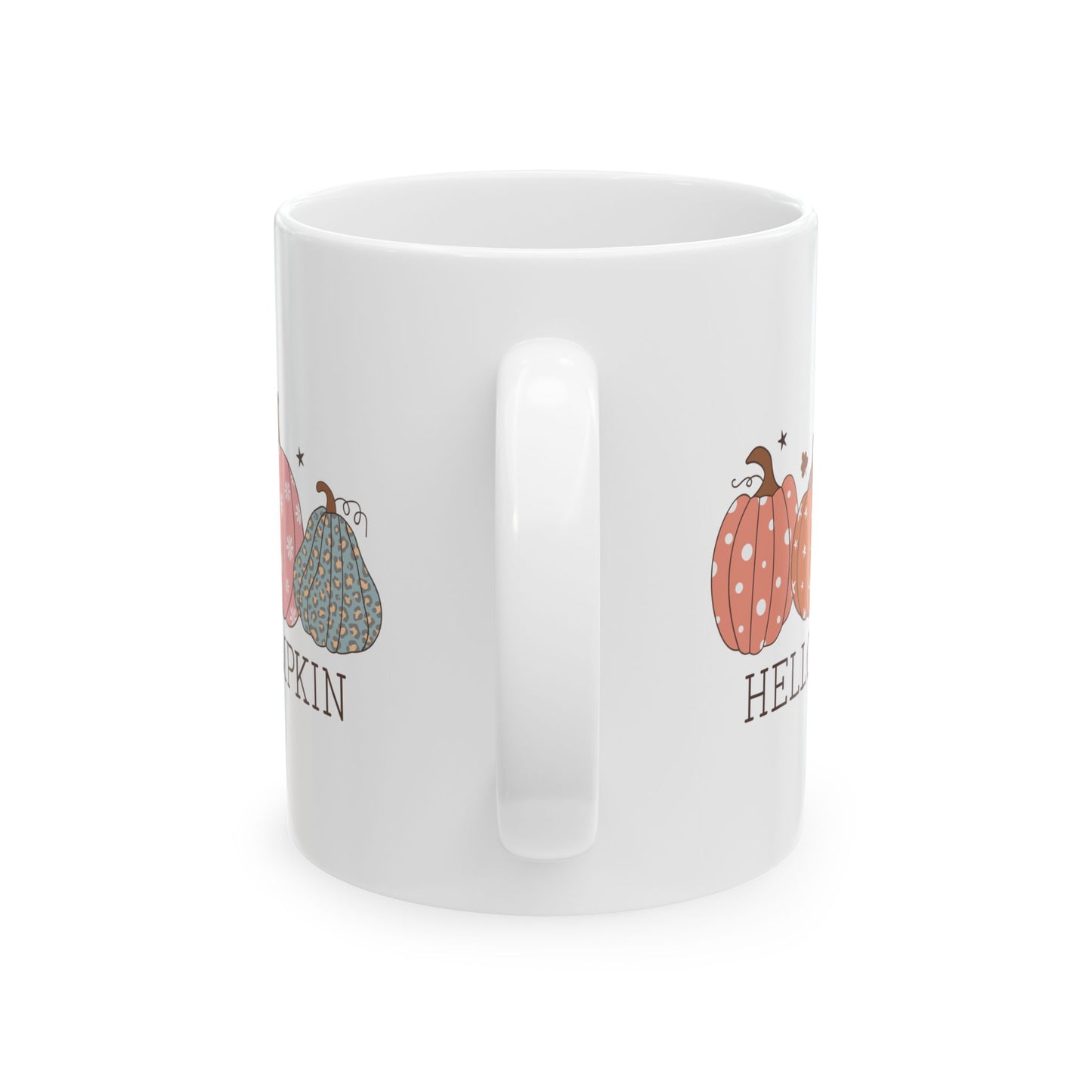 Hello Pumpkin Ceramic Mug - Cute Fall Pumpkin Design - Perfect for Autumn Lovers