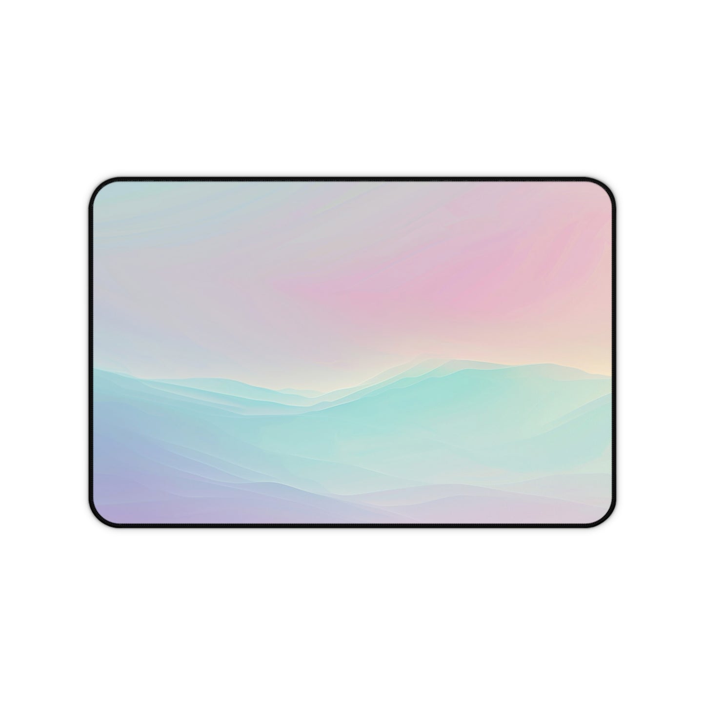 Pastel Dreamscape Computer Desk Mat | Minimalist Mouse Pad | Anti-Slip Neoprene Desk Mat for Home Office | 3 Sizes Available