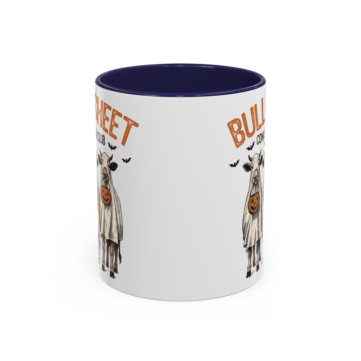 Bull Sheet Cow Lover Club Mug | Halloween Cow Design | Funny Ghost Cows Coffee Cup