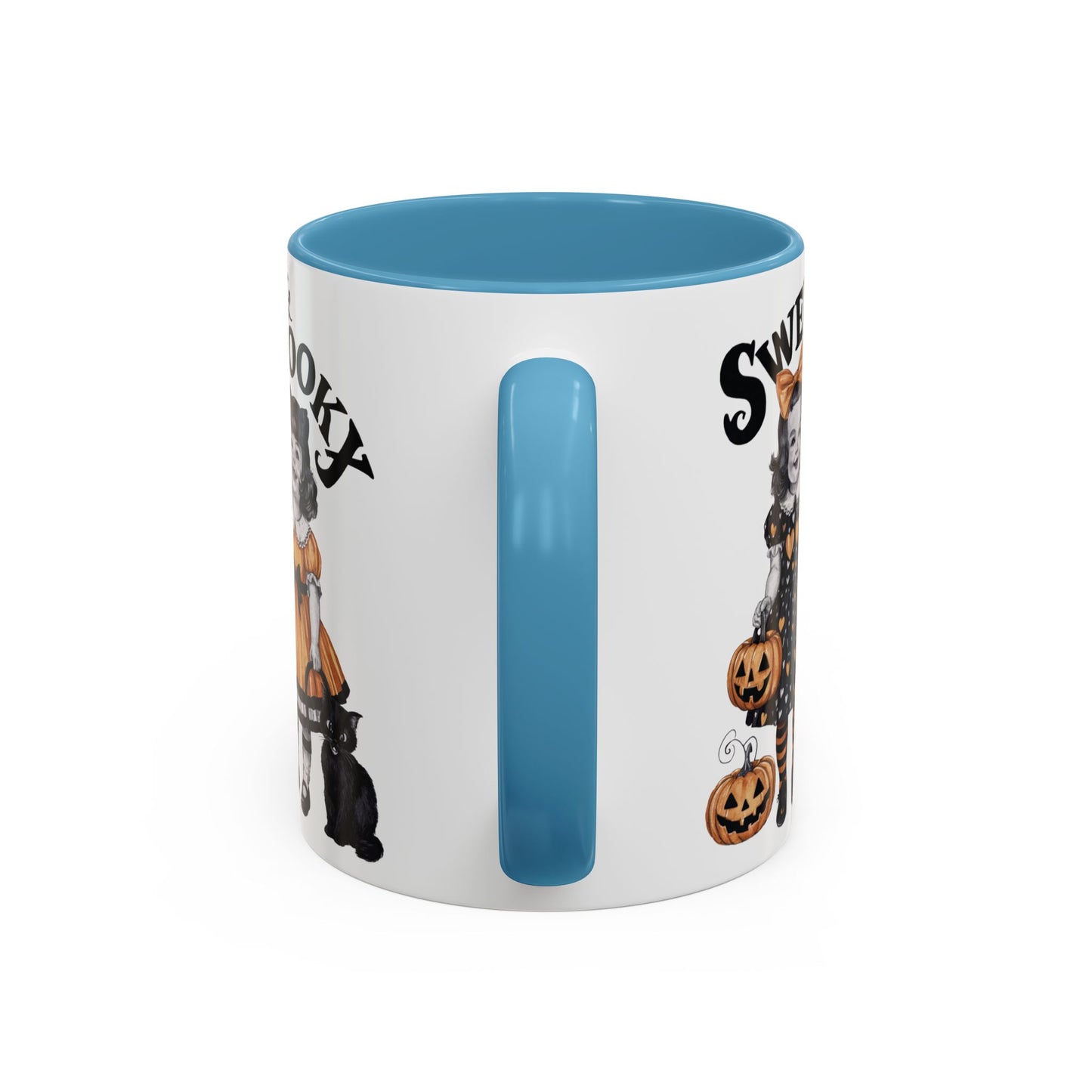 Sweet & Spooky Halloween Mug | Vintage Doll and Pumpkin Design | Cute Halloween Coffee Mug | Fall Drinkware | Trick or Treat Gift