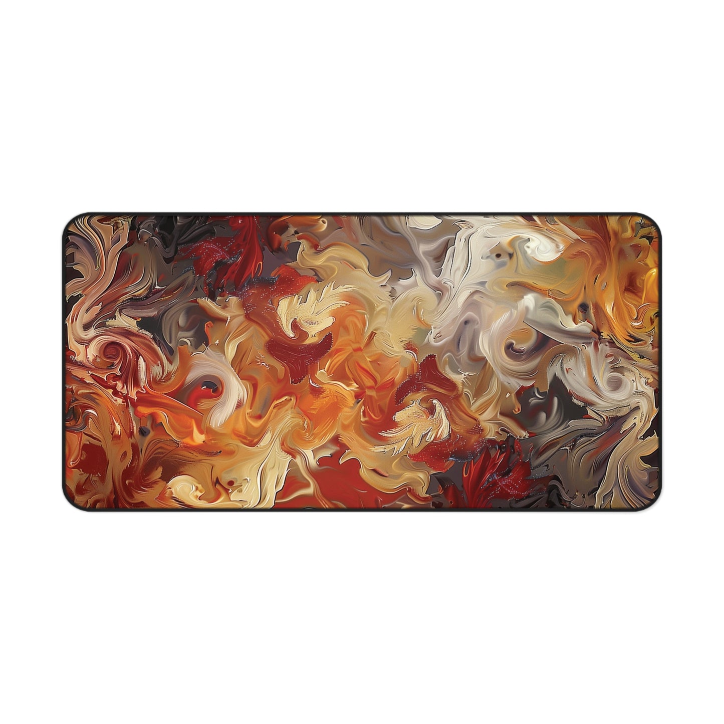 Abstract Flames Desk Mat | Gaming Mouse Pad | Neoprene | Anti-Slip | 3 Sizes Available