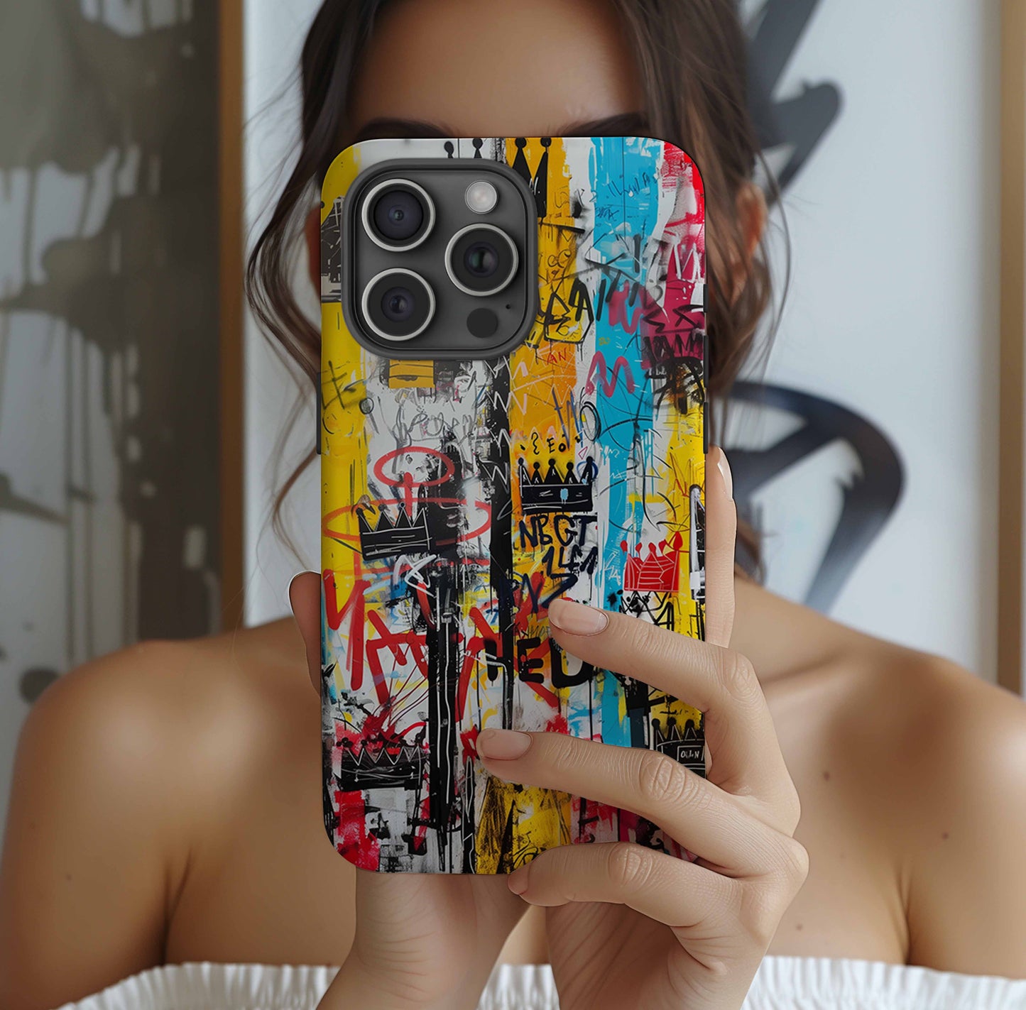 Urban Graffiti Crown iPhone Case – Slim, Tough, and Magnetic Tough Options