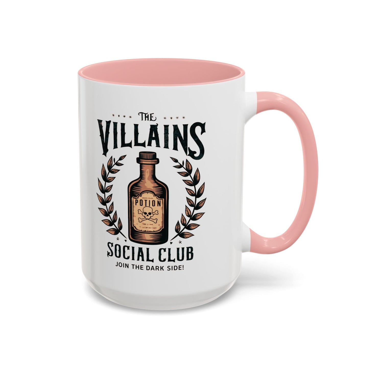 Villains Social Club Mug | Halloween Potion Bottle Design | Join the Dark Side Coffee Mug | Spooky Fall Drinkware