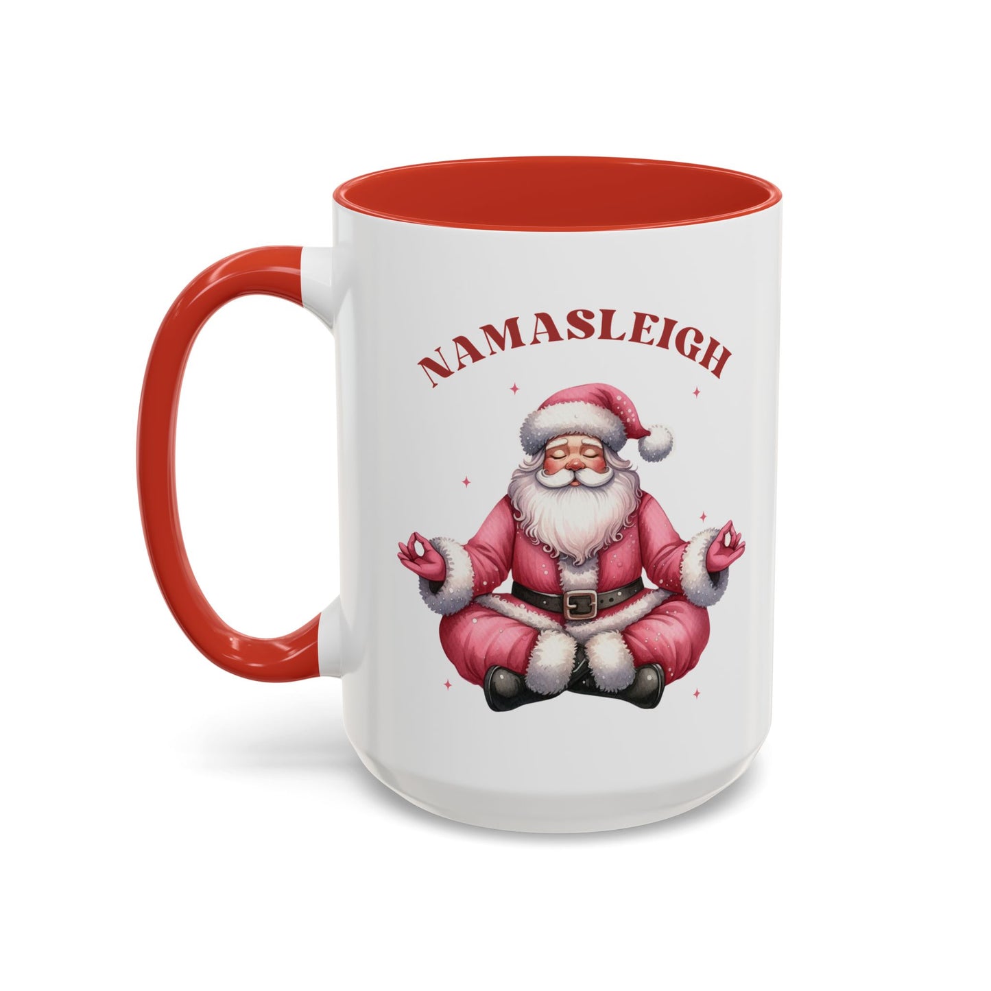 Namasleigh Santa Mug | Yoga Christmas Mug | Funny Holiday Coffee Cup