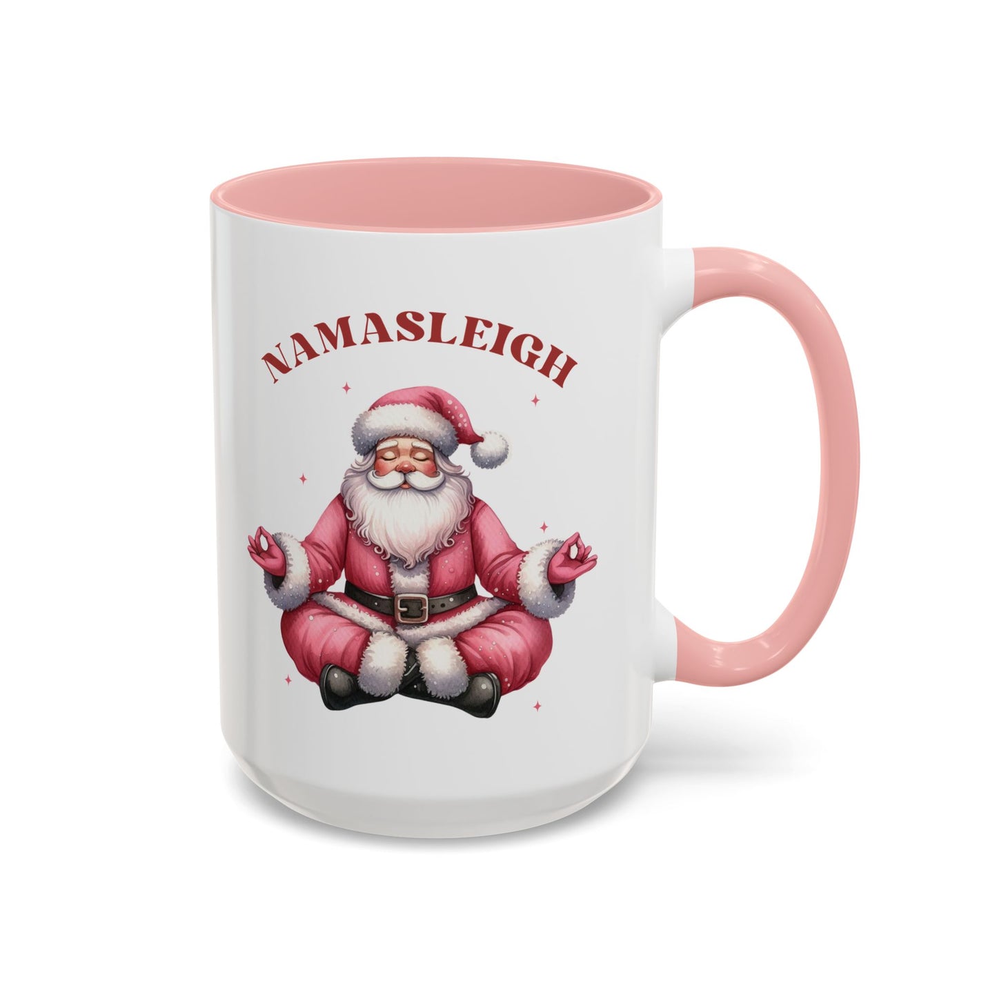 Namasleigh Santa Mug | Yoga Christmas Mug | Funny Holiday Coffee Cup