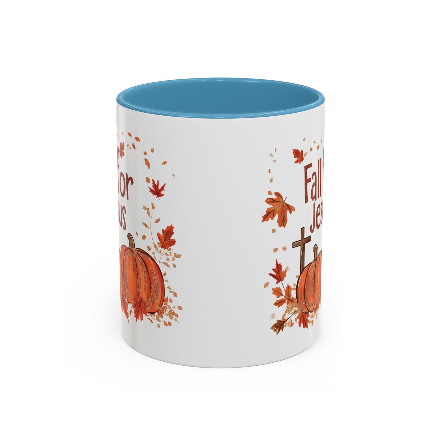 Fall for Jesus Ceramic Mug - Faith-Inspired Autumn Pumpkin Design - Perfect for Fall and Spiritual Reflection