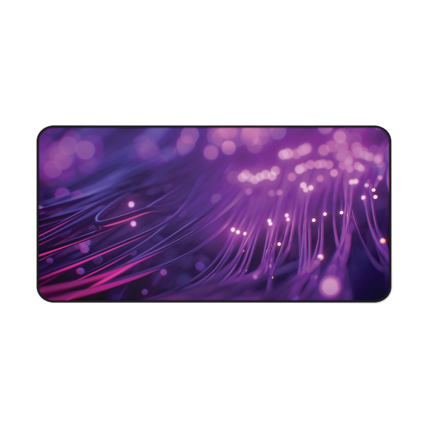 Fiber Optic Desk Mat | Purple and Pink Glow | Neoprene | Anti-Slip | 3 Sizes