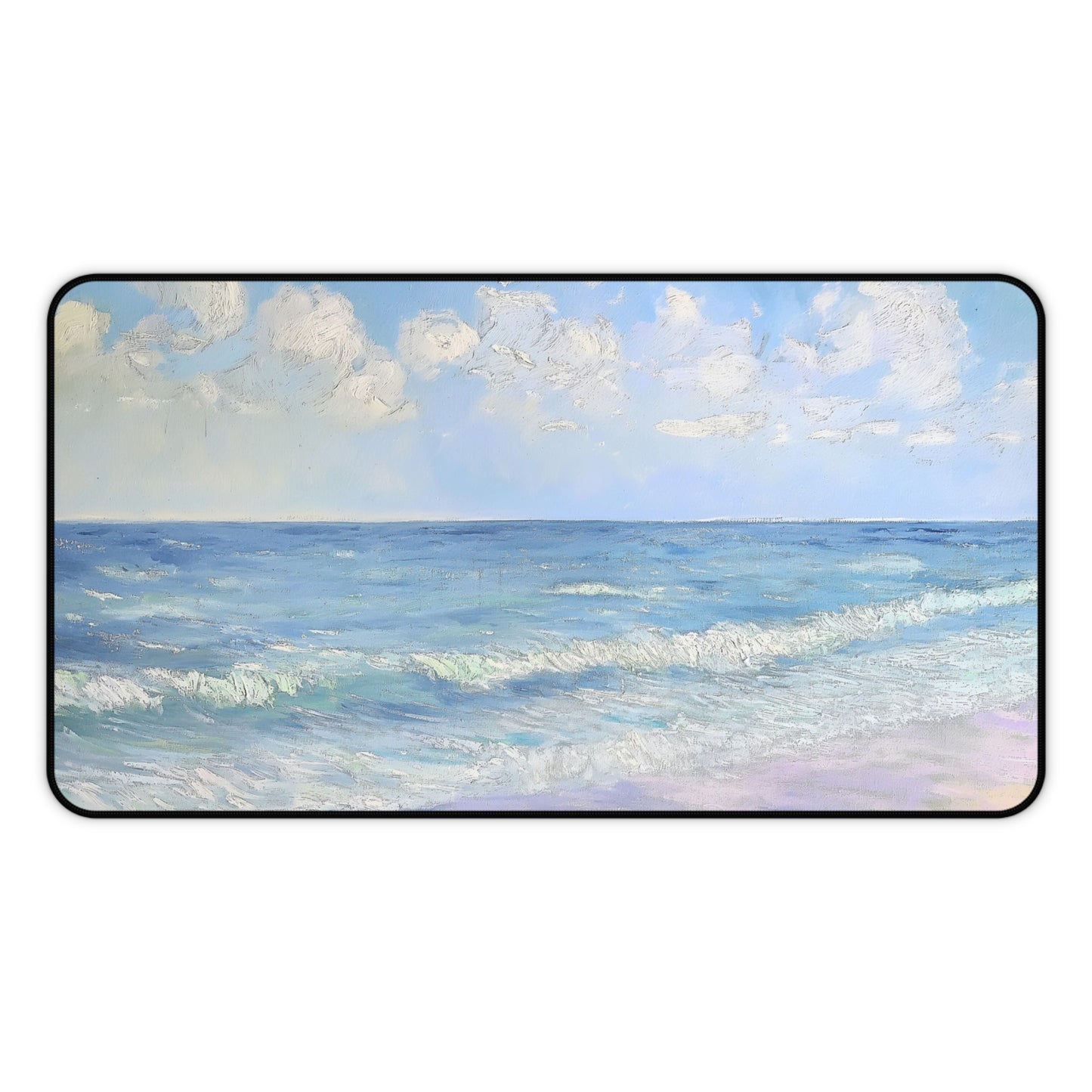 Serene Seascape Computer Desk Mat | Tranquil Ocean Mouse Pad | Anti-Slip Neoprene Desk Mat for Home Office | 3 Sizes Available