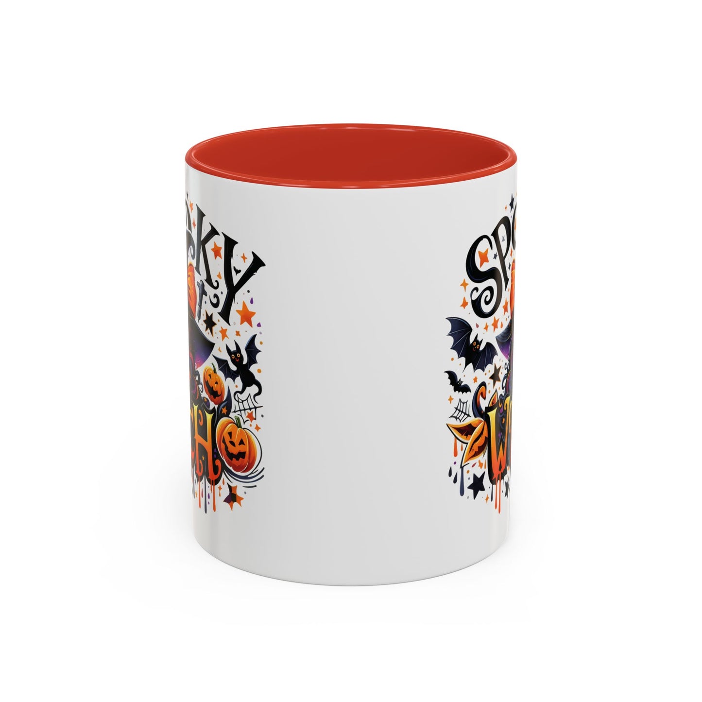 Spooky Witch Halloween Mug | Colorful Witch and Pumpkin Design | 11oz and 15oz Ceramic Coffee Cup