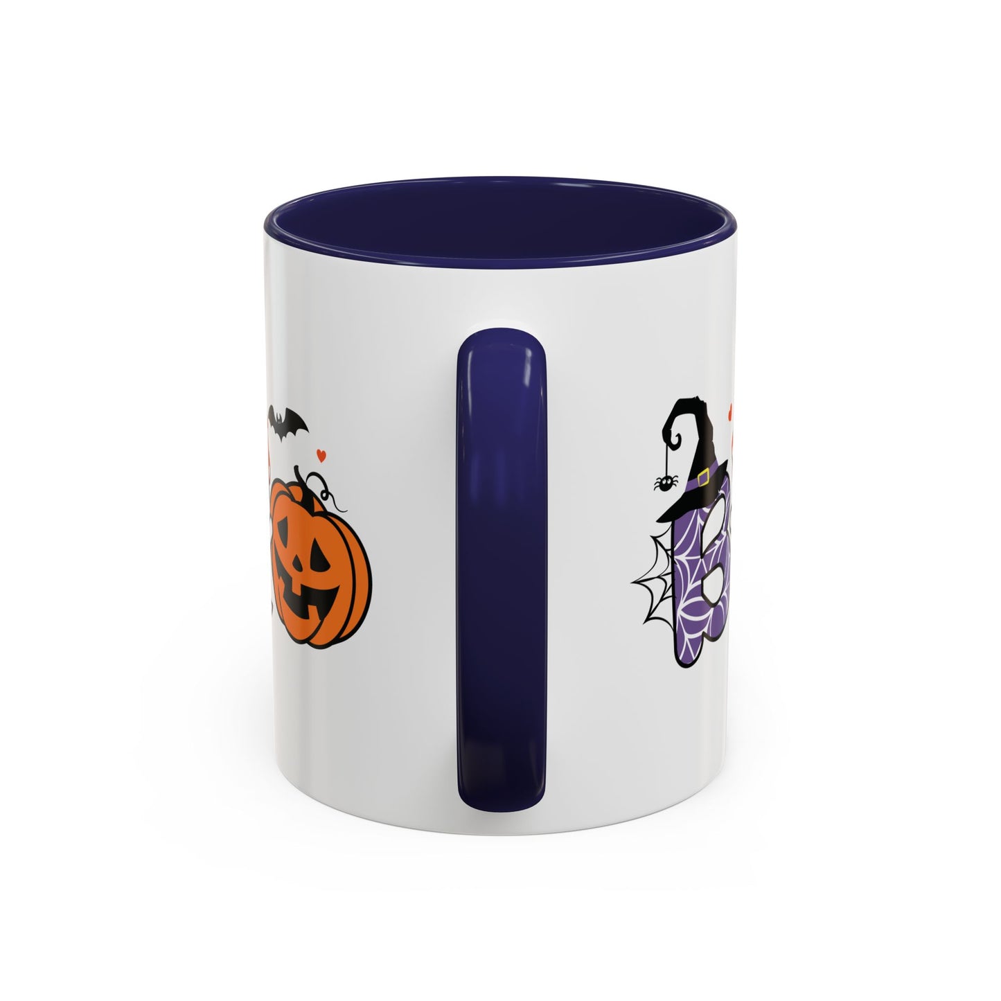 Cute Boo Halloween Mug | 11oz and 15oz Ceramic Coffee Cup | Adorable Ghost, Pumpkin and Witch Hat Design