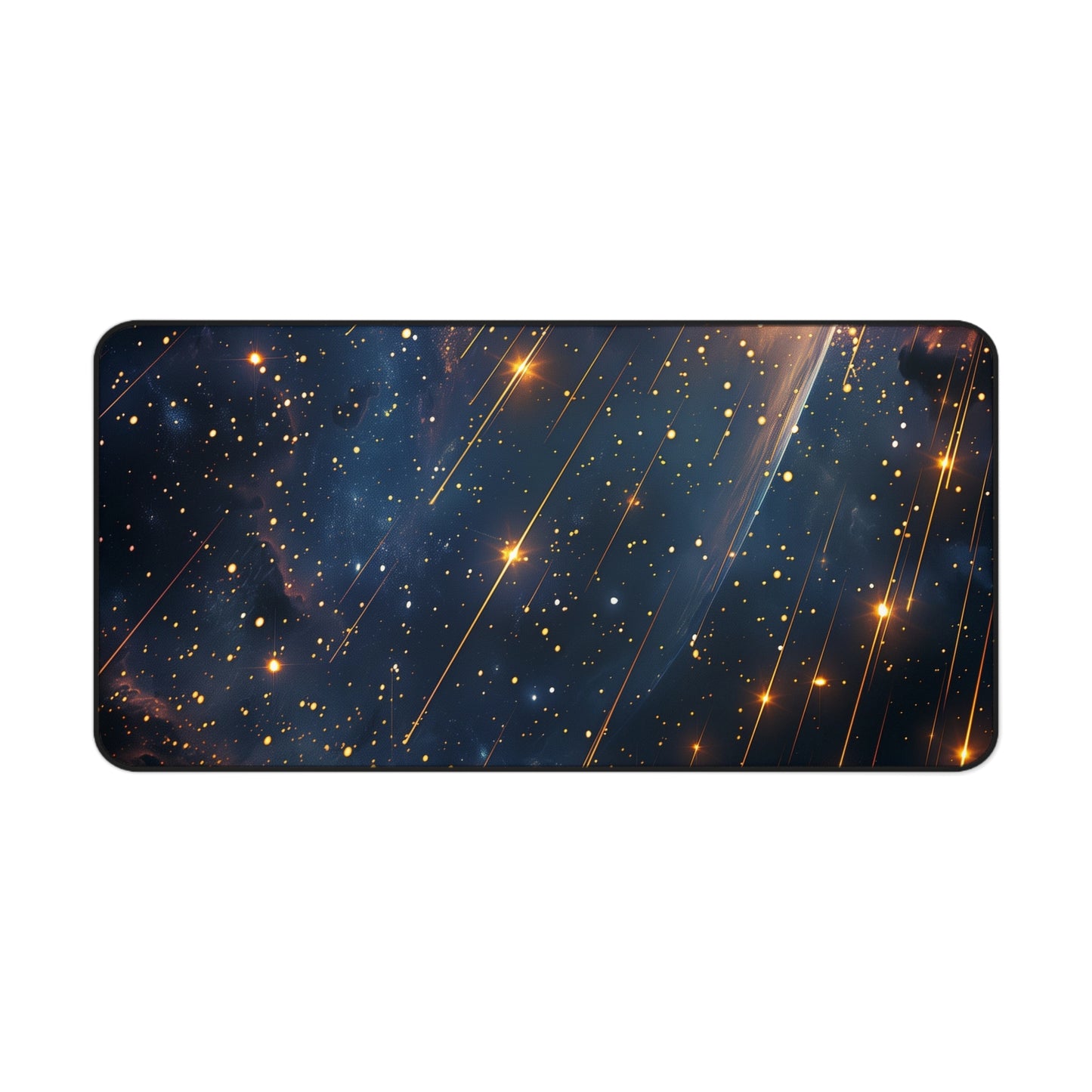 Starry Sky Computer Desk Mat | Shooting Stars Mouse Pad | Anti-Slip Neoprene Desk Mat for Home Office | 3 Sizes Available