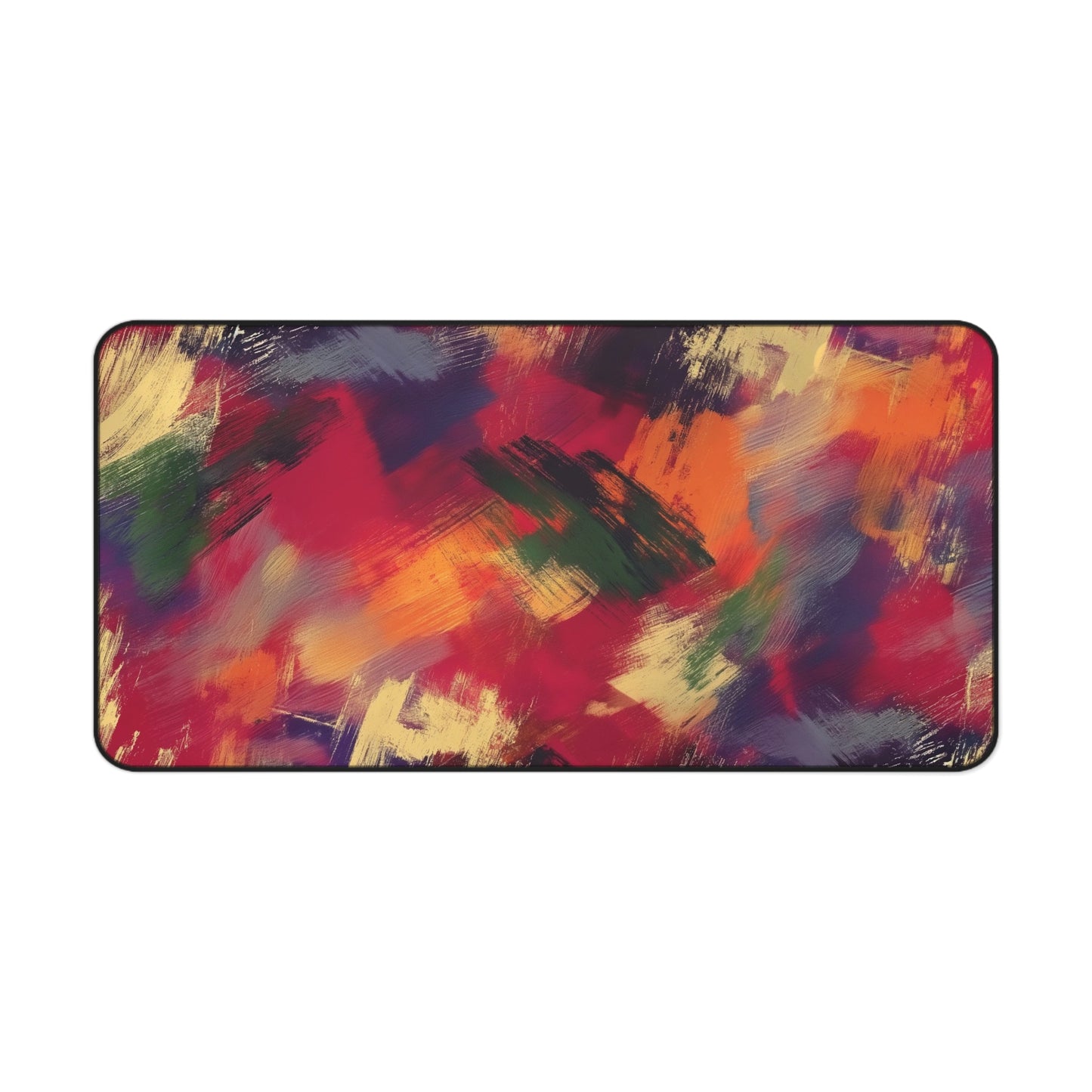 Color Splash Desk Mat | Bold Abstract Neoprene Mouse Pad | Vibrant Anti-Slip Office Desk Mat | 3 Sizes Available