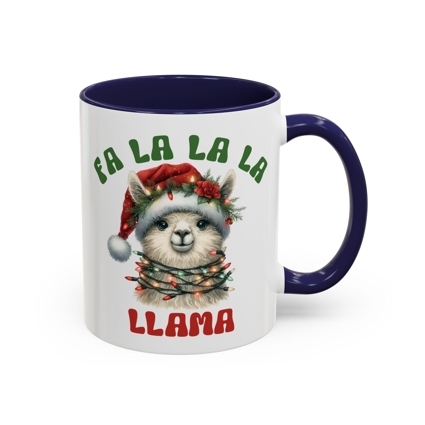 Fa La La La Llama Mug - Adorable Christmas Llama Design - Perfect for Holiday Fun