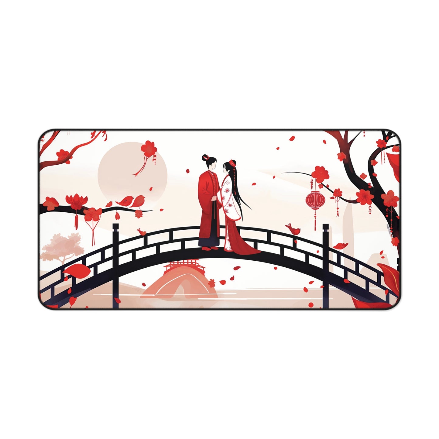 Japanese Bridge Desk Mat | Gaming Mouse Pad | Neoprene | Anti-Slip | 3 Sizes Available