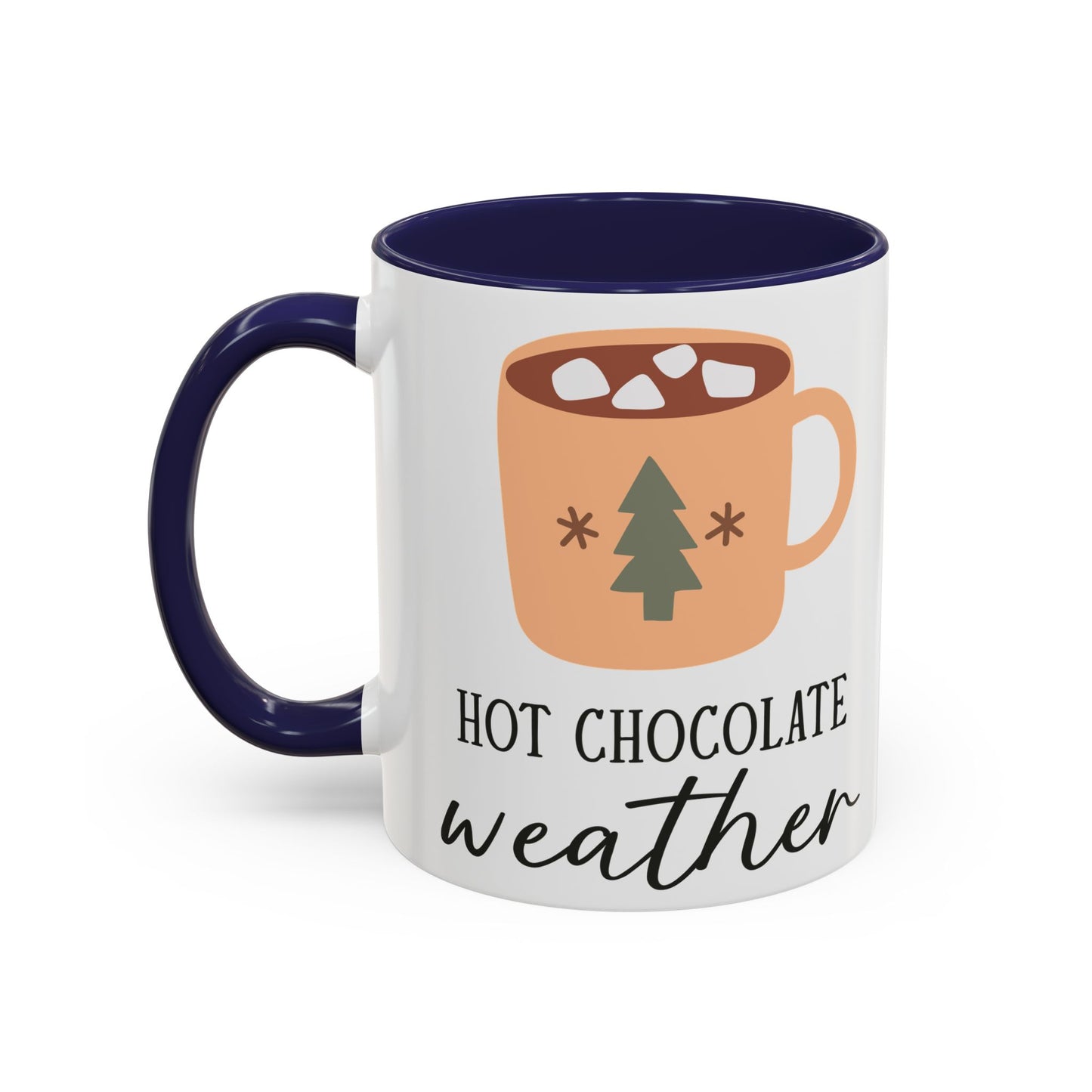 Hot Chocolate Weather Mug | Cozy Winter Drinkware | Minimalist Holiday Mug | Christmas Coffee Mug