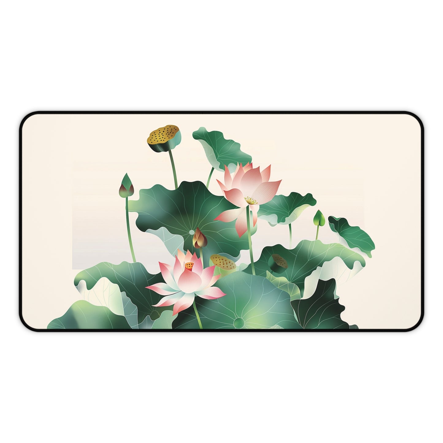 Lotus Blossom Desk Mat | Elegant Anti-Slip | 3 Sizes | Office Decor