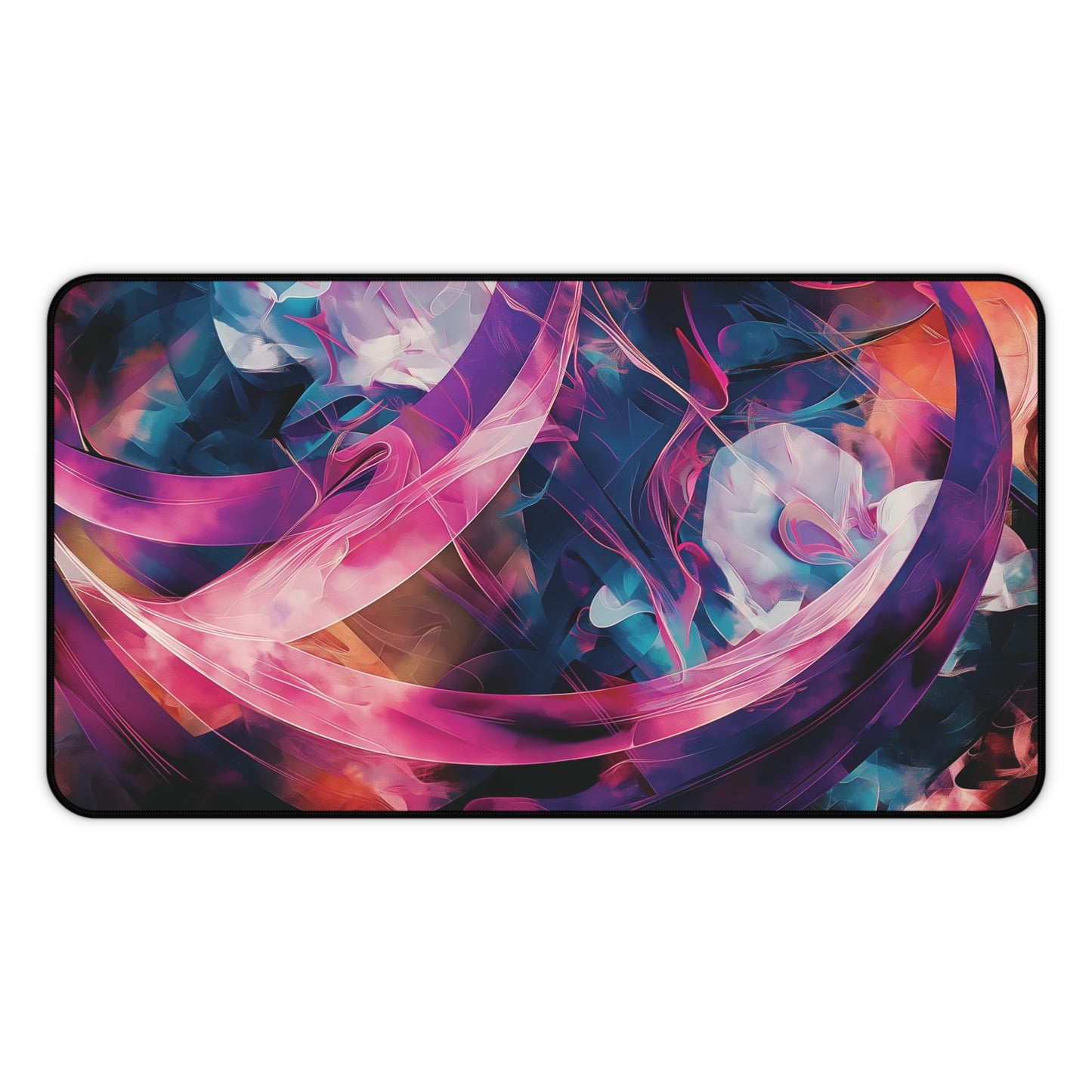 Vibrant Abstract Swirls Desk Mat | Colorful Neoprene Mouse Pad | Anti-Slip Office Desk Mat | 3 Sizes Available