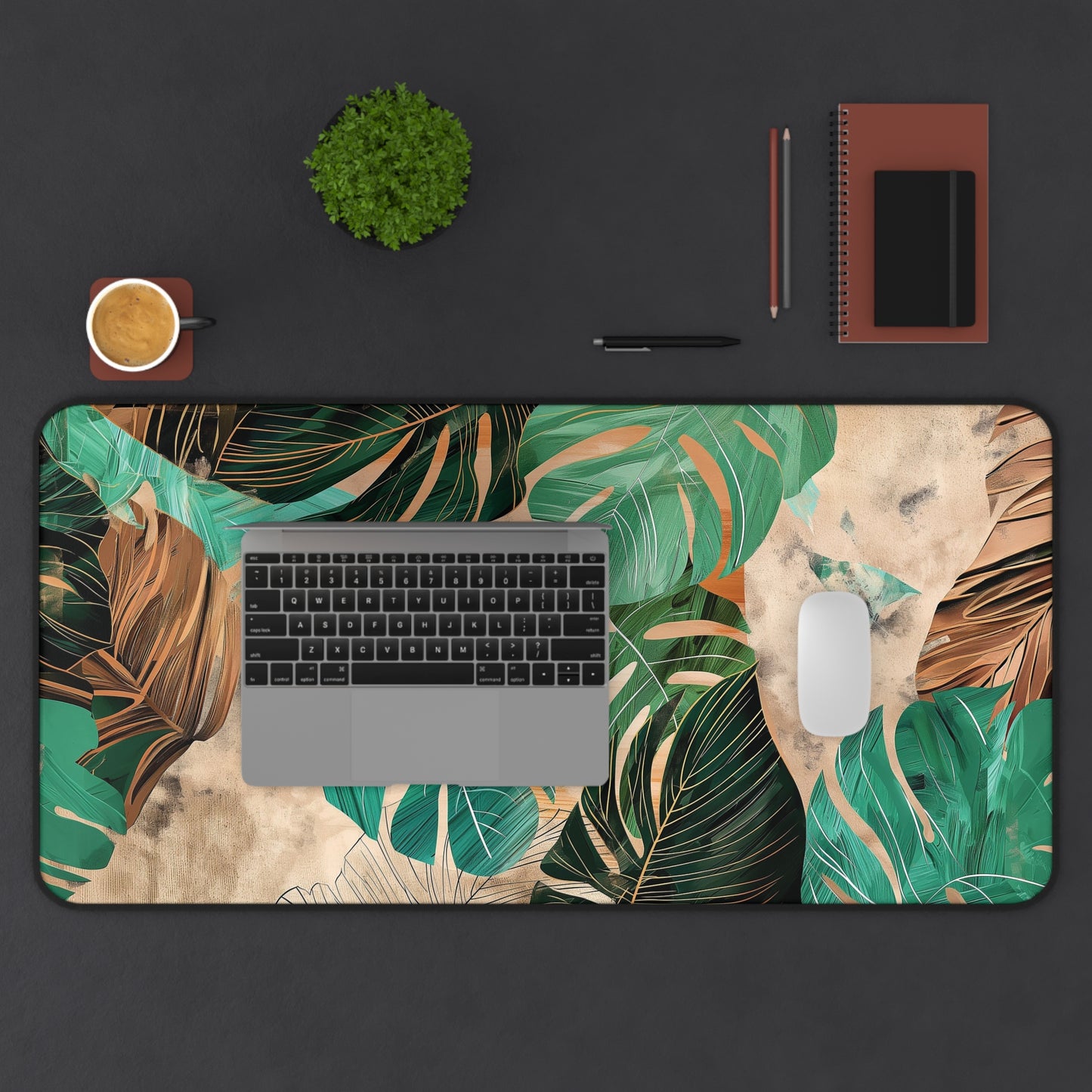 Tropical Leaf Art Mousepad, Gaming Mousepad, Large Mousepad, Keyboard Mouse Mat, Desk Pad for Work Game Home XL 3 Sizes