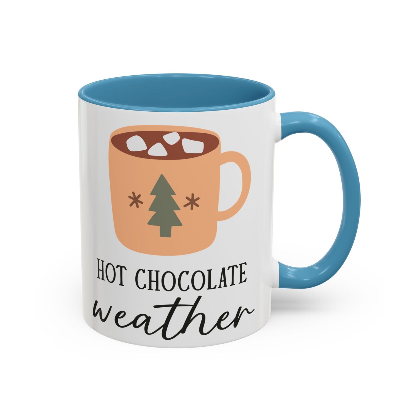 Hot Chocolate Weather Mug | Cozy Winter Drinkware | Minimalist Holiday Mug | Christmas Coffee Mug