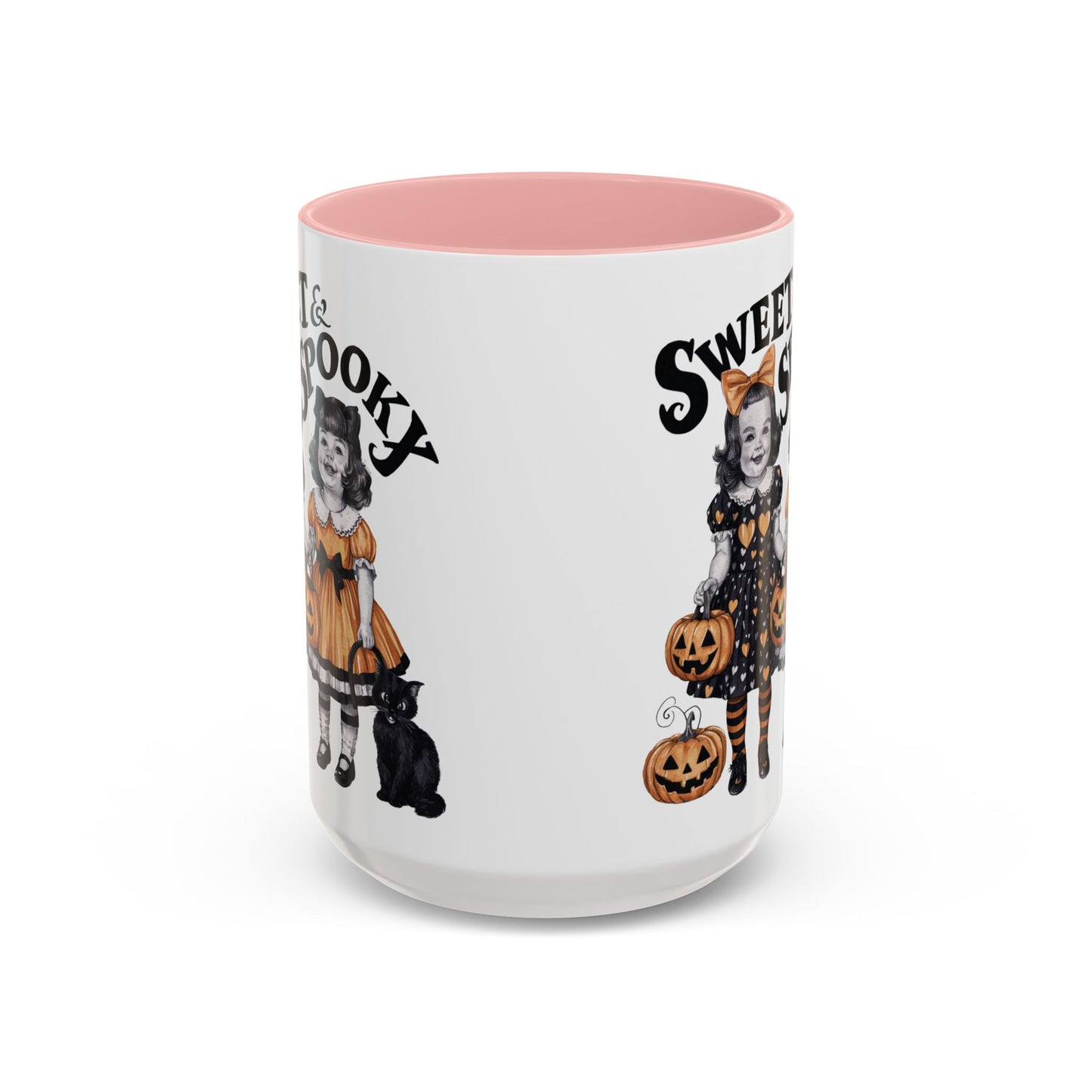 Sweet & Spooky Halloween Mug | Vintage Doll and Pumpkin Design | Cute Halloween Coffee Mug | Fall Drinkware | Trick or Treat Gift