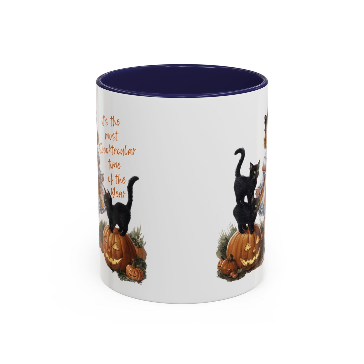 Most Spooktacular Time of the Year Mug | Vintage Halloween Girl with Black Cats and Pumpkins | Halloween Coffee Mug | Fall Drinkware