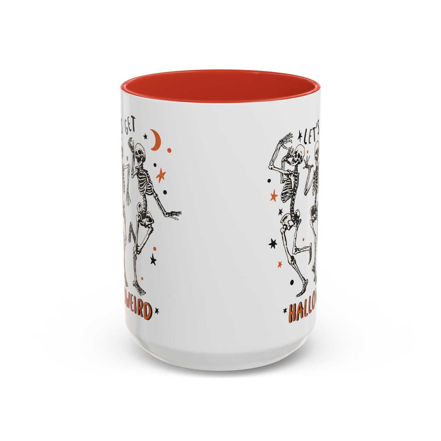 Lets Get Halloweird Halloween Mug | Dancing Skeleton Design | Funny Spooky Coffee Mug | Fall Drinkware | Unique Halloween Gift