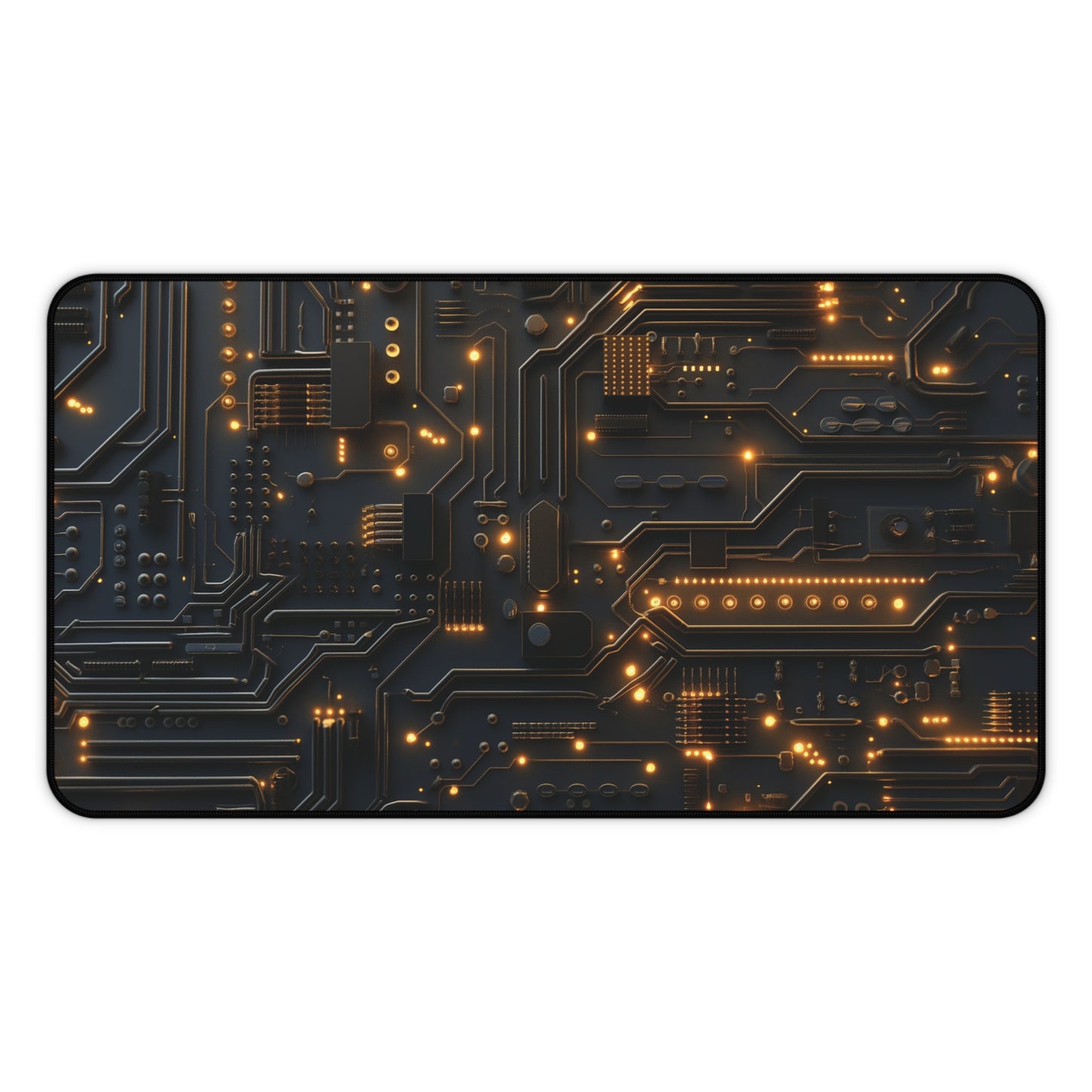 Tech Circuit Board Desk Mat | Neoprene | Anti-Slip | 3 Sizes | Office Decor