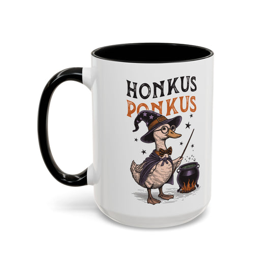 Honkus Ponkus Mug | Witchy Goose Halloween Mug | Funny Animal Magic Cup | 11oz and 15oz Ceramic Mug