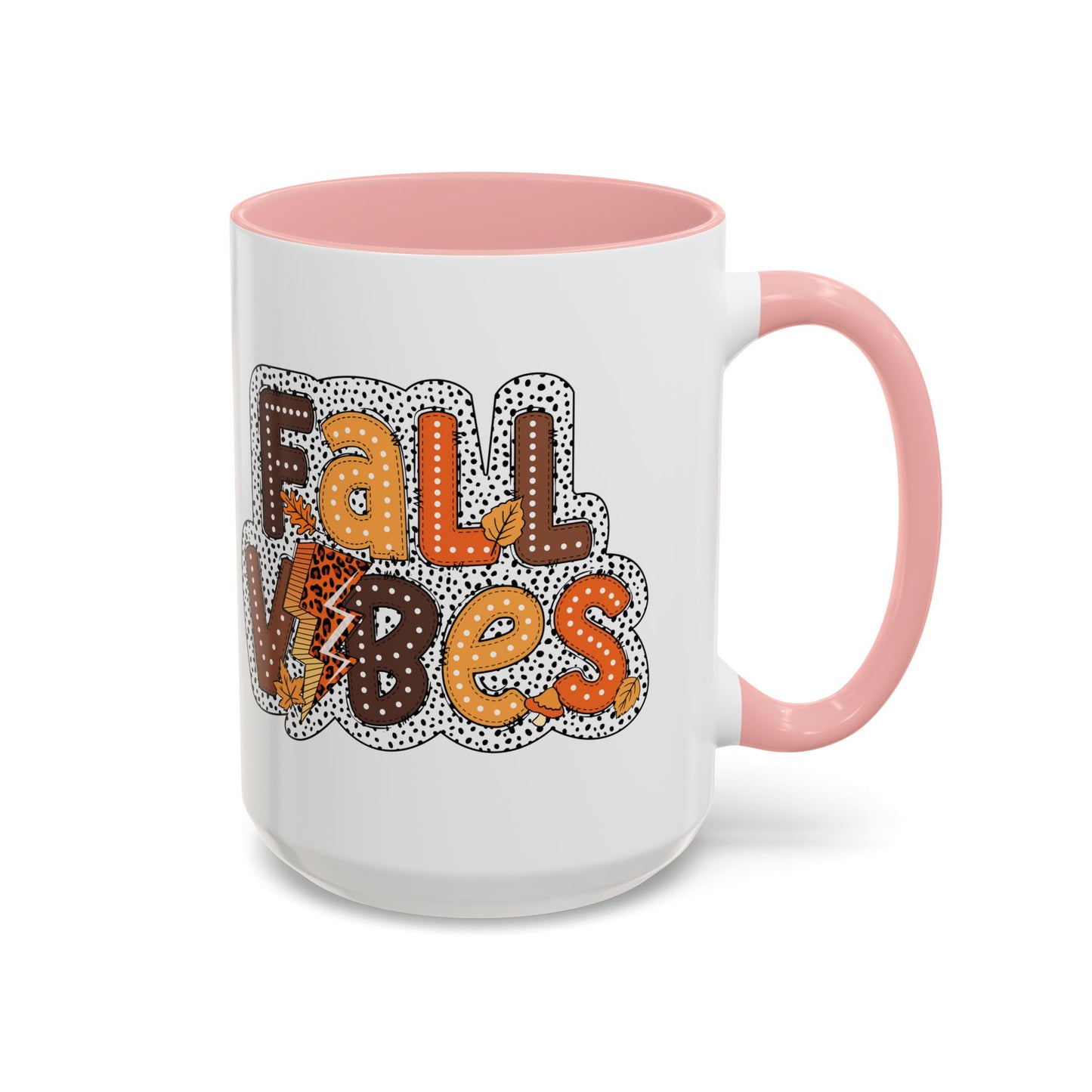 Fall Vibes Autumn Mug | 11oz and 15oz Ceramic Coffee Cup | Cozy and Colorful Fall Design