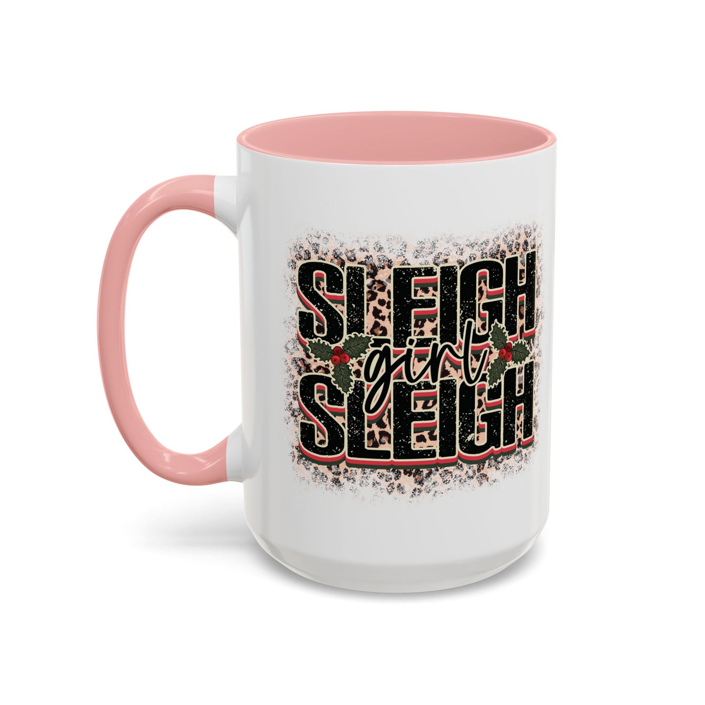 Sleigh Girl Sleigh Mug - Festive Leopard Print Christmas Design - Perfect for Fashionable Holiday Cheer