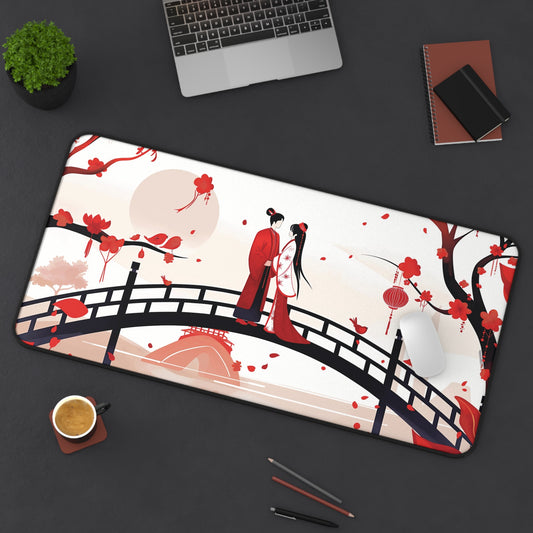 Japanese Bridge Desk Mat | Gaming Mouse Pad | Neoprene | Anti-Slip | 3 Sizes Available