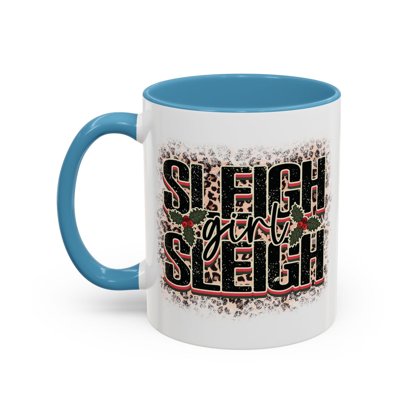 Sleigh Girl Sleigh Mug - Festive Leopard Print Christmas Design - Perfect for Fashionable Holiday Cheer